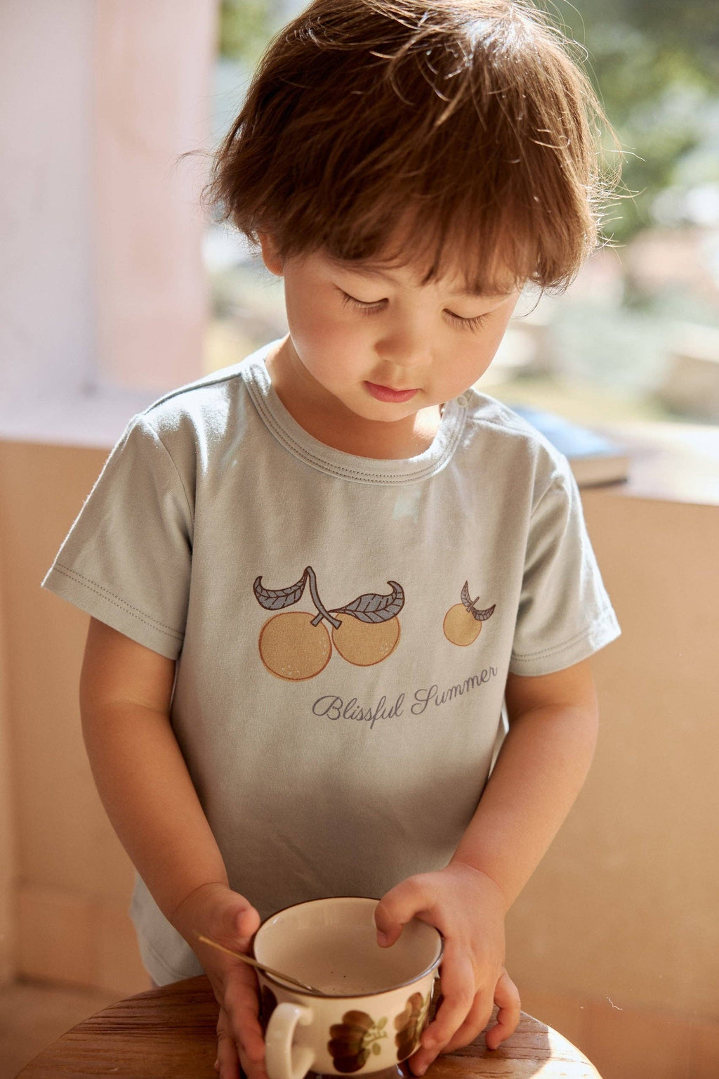 Organic Graphic T-shirt-Clementine