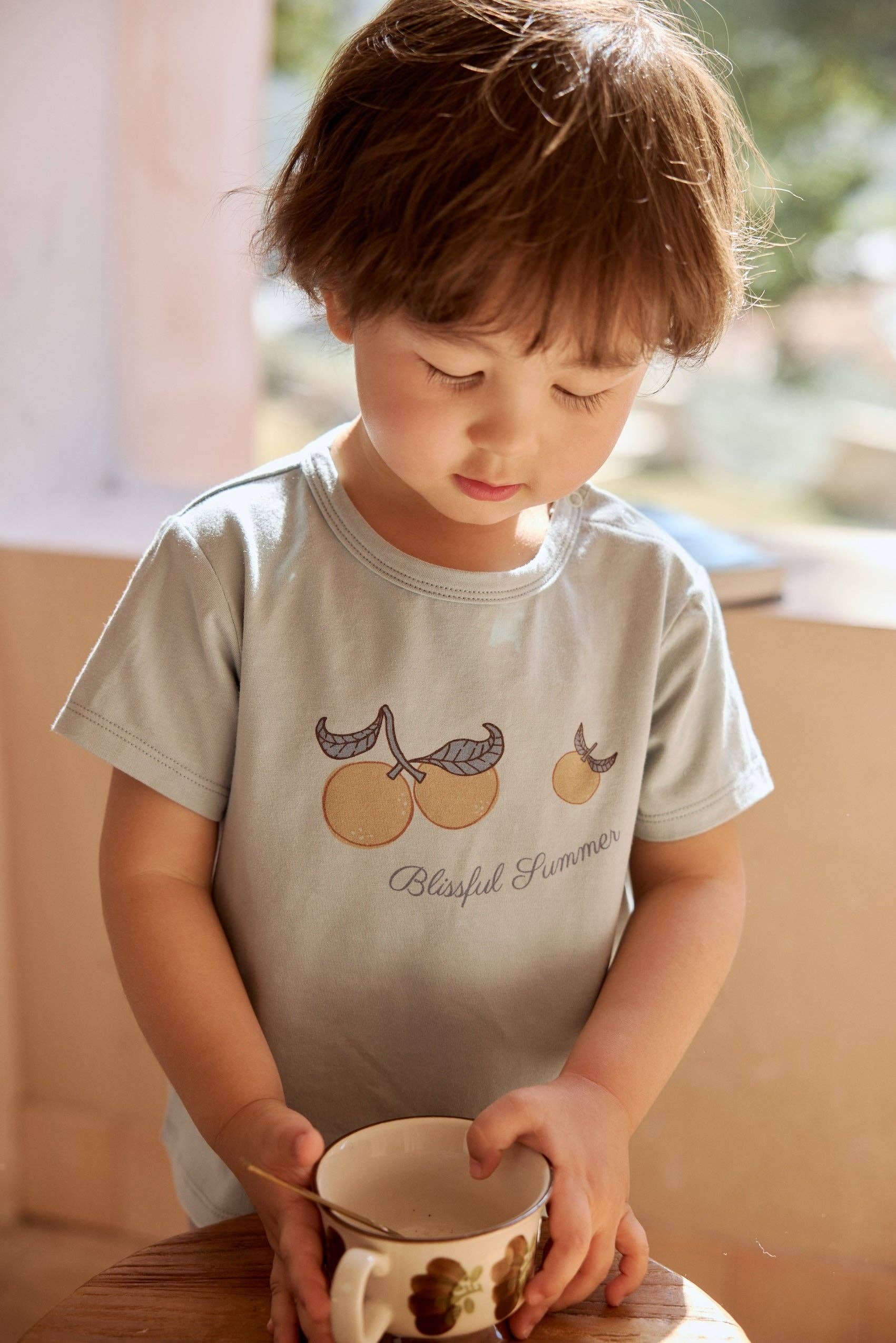 Organic Graphic T-shirt-Clementine