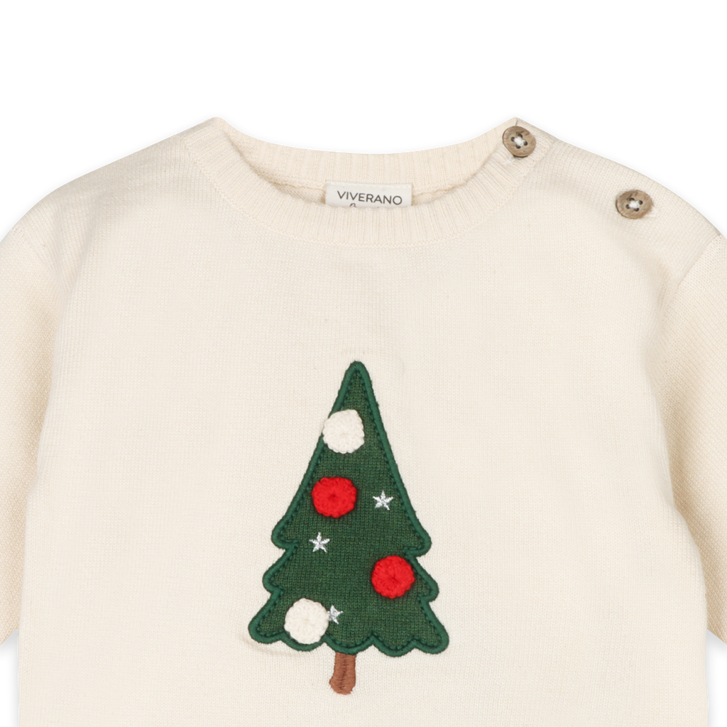 Jolly Christmas Orcanic 3D Knit Baby Pullover & Pant SET