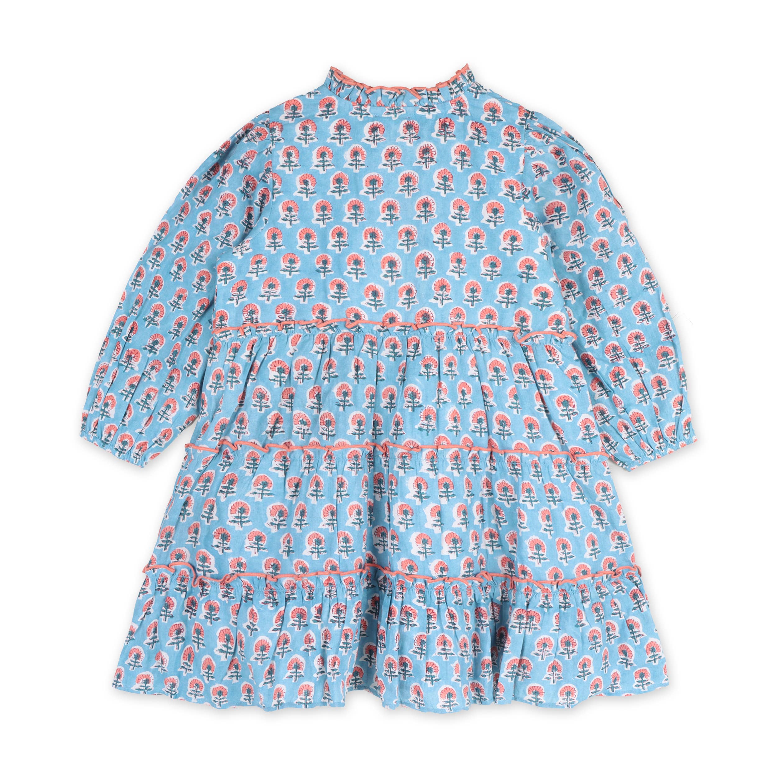 Jasmine Layered Dress - Organic Cotton Blue