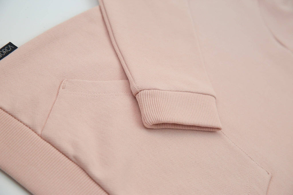 Kids Hoodie - Organic French Terry Cotton – Pale Rose