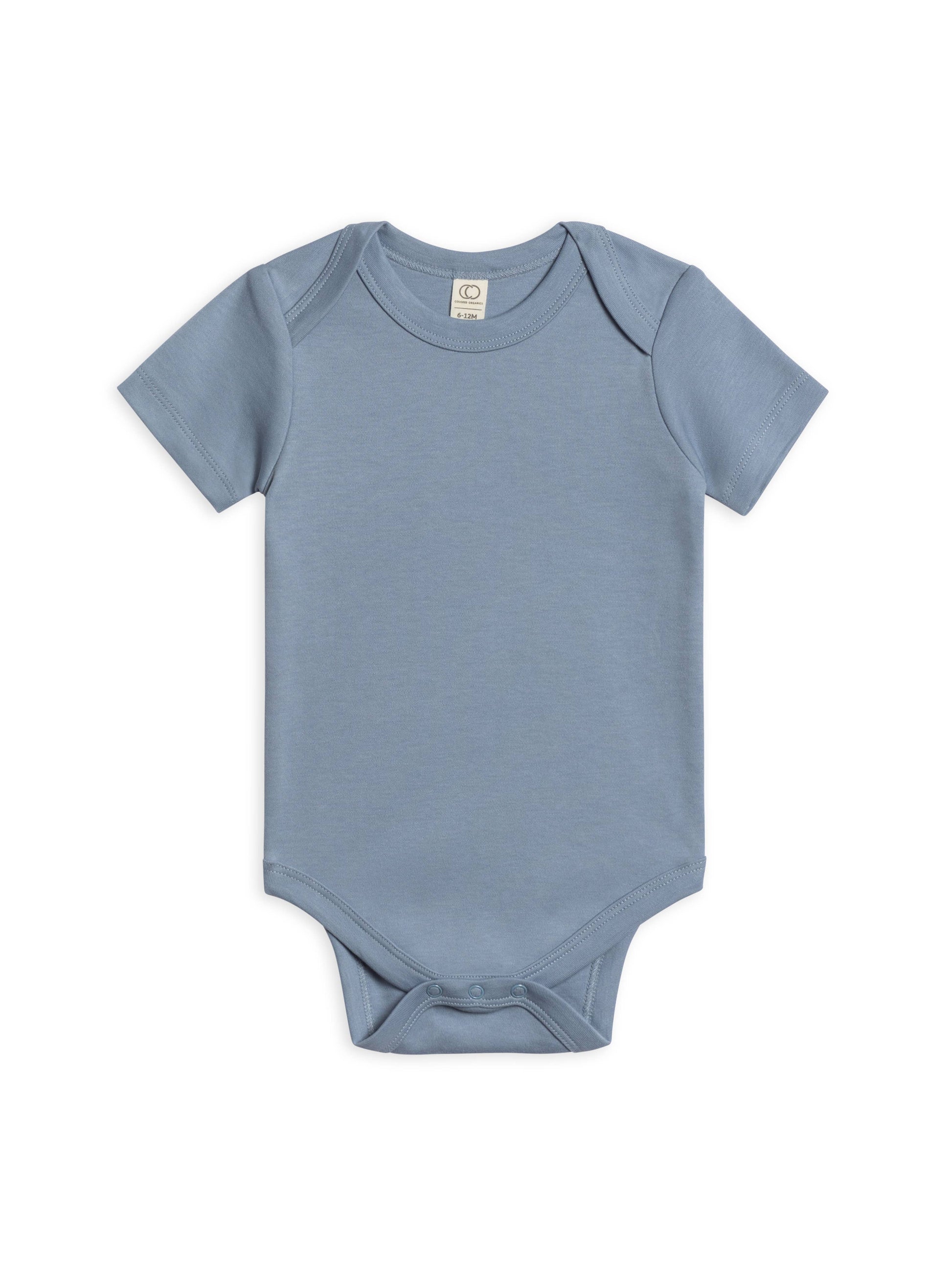Organic Baby Short Sleeve Classic Bodysuit - Rain