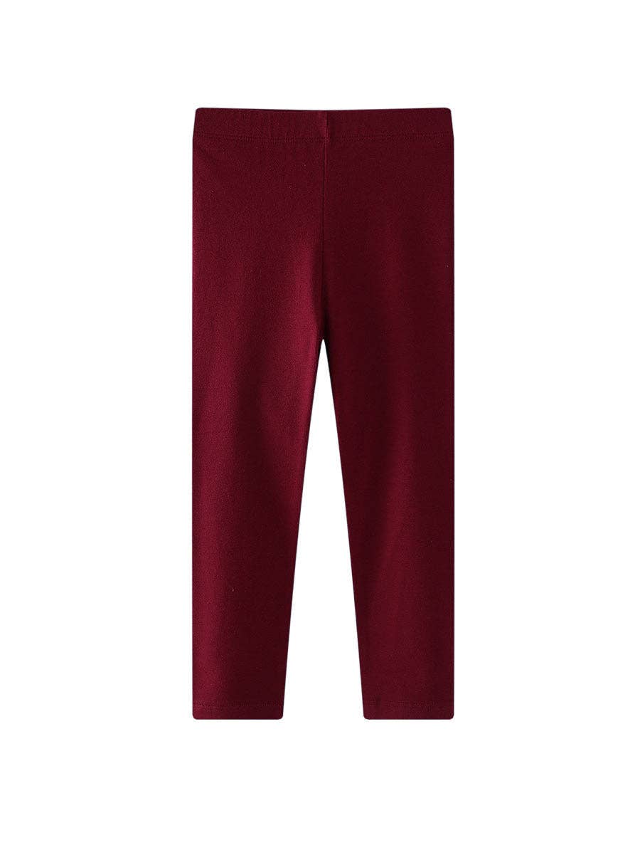 Cotton Burgundy Leggings