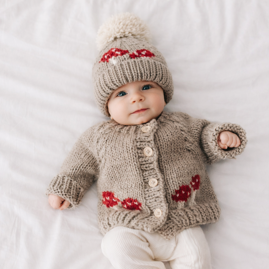 Mushroom Pebble Cardigan Sweater Baby & Toddler