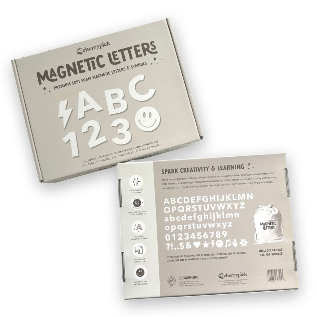 Soft Foam Magnetic Letters & Symbols 150pc Set: Solid Black