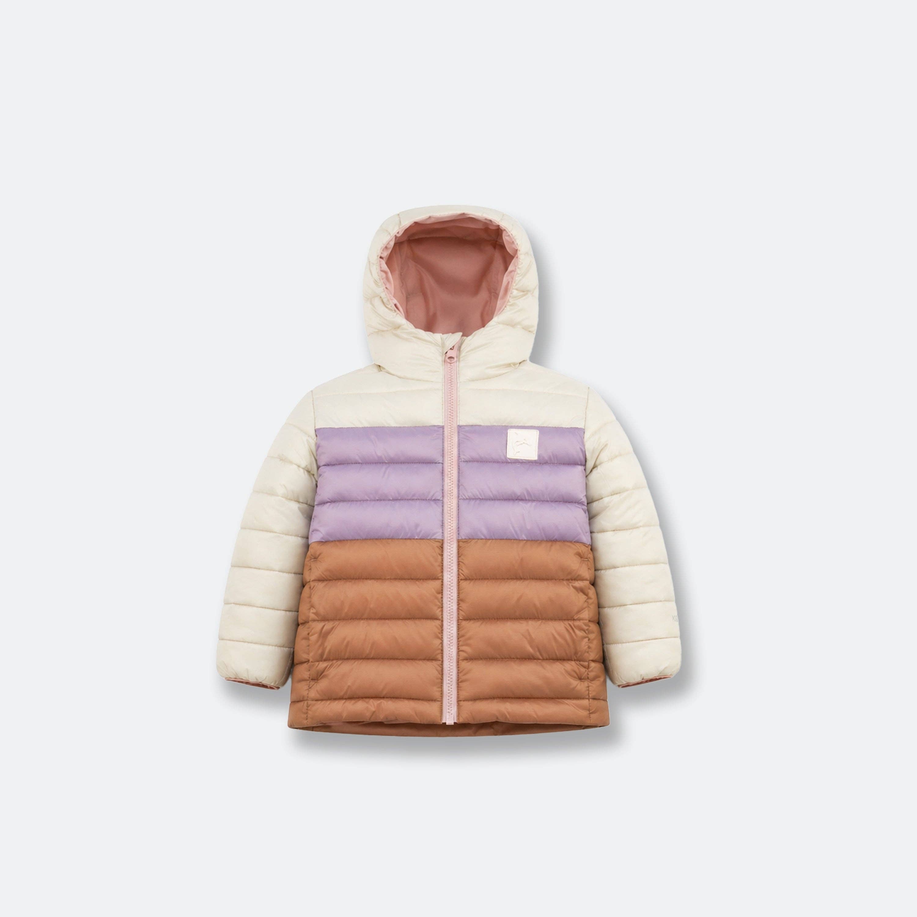Kids Puffer Jacket - Porteau Reversible Waterproof - Fall/Winter - Dusty Rose