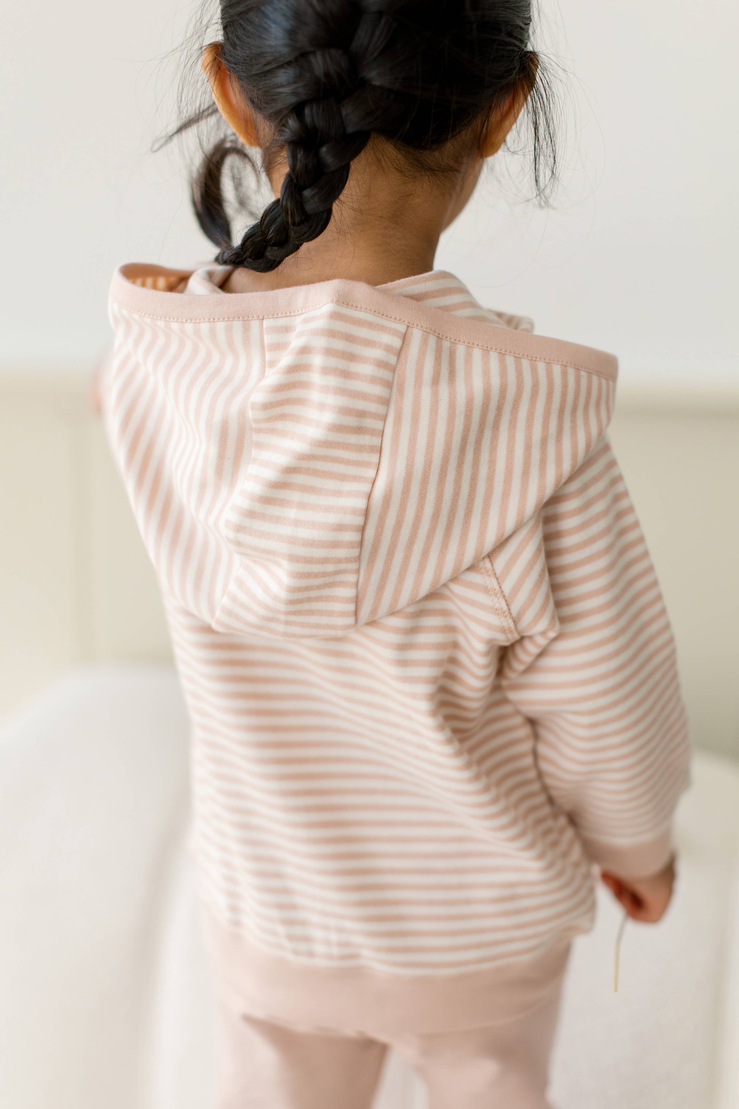 Madison Hooded Pullover - Stripe Collection: Ballet Stripe
