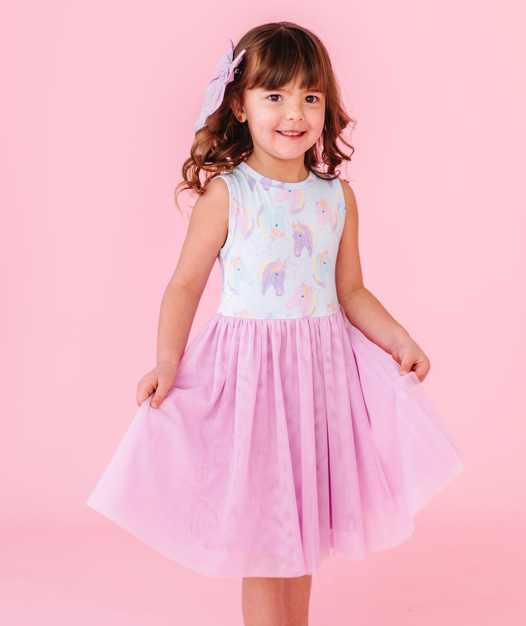 Kids Bamboo + Tulle Unicorn Tutu Dress