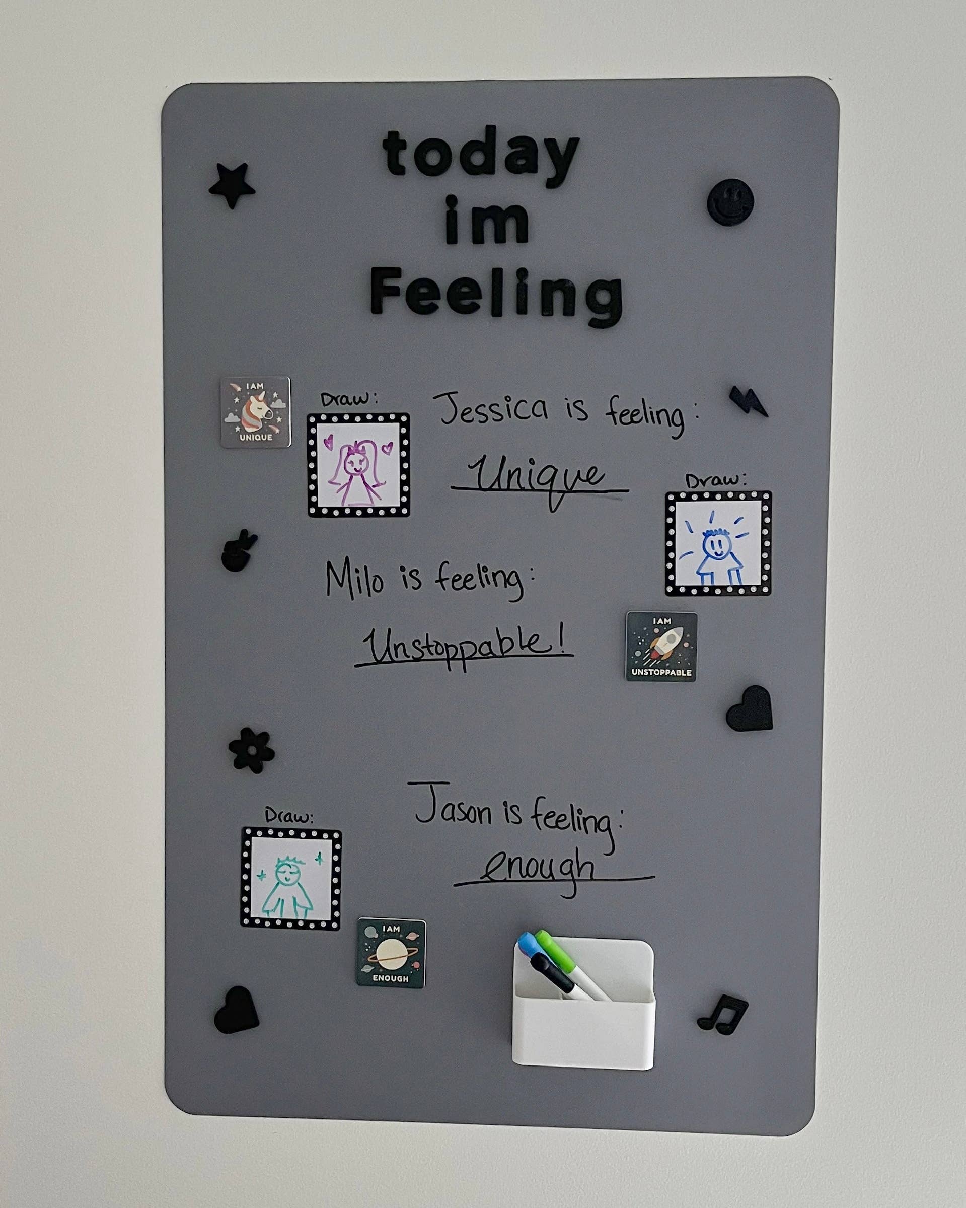 Magic Playwall - Rectangle Magnetic Wall Decal for Kids: Midnight