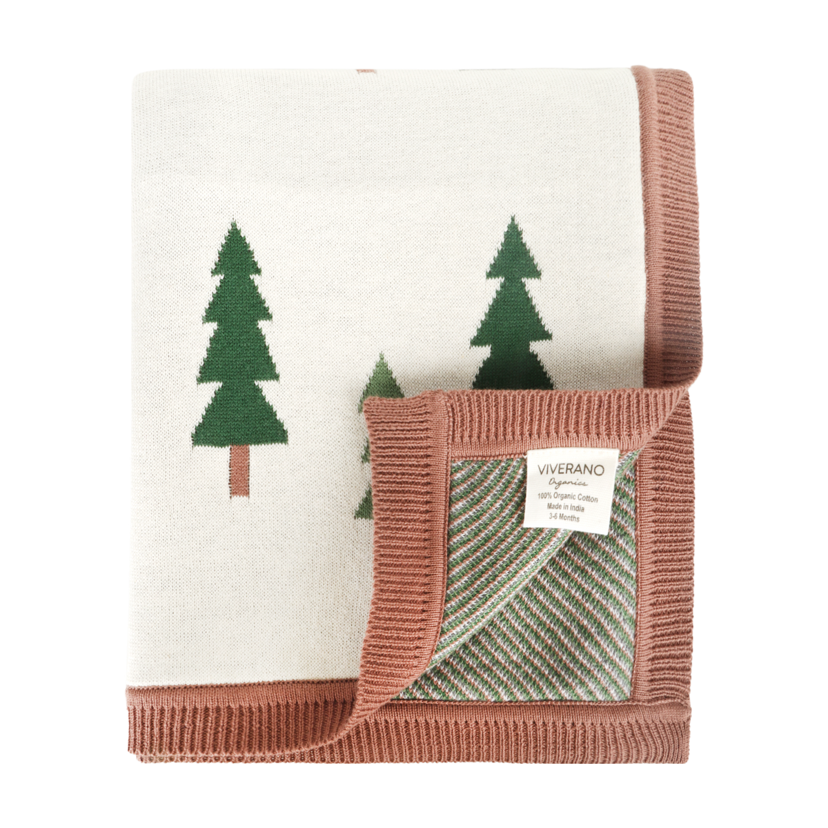 Wild Moose - Organic Cotton Jacquard Knit Baby Blanket: Natural / One Size