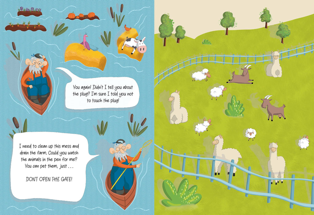 Don't Open The Barn Door! (board book with flaps)