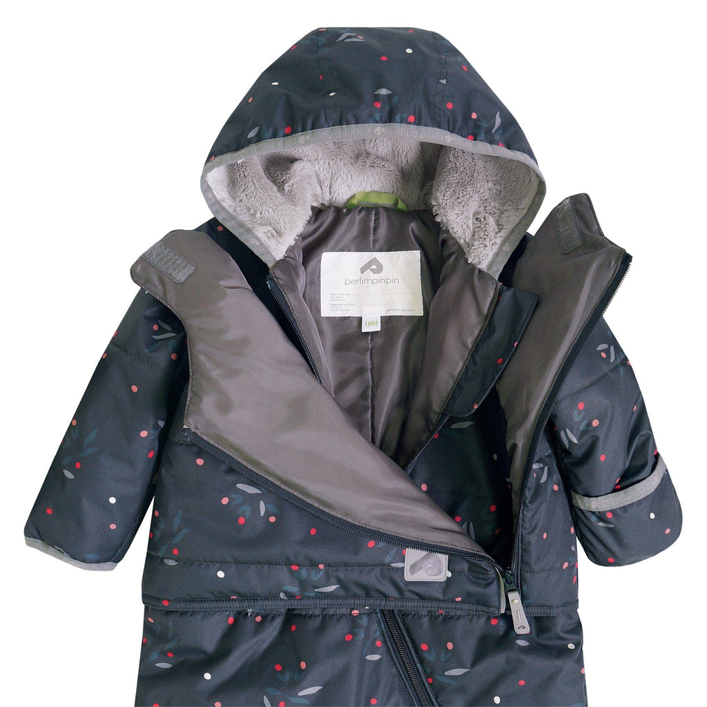 One-piece baby snowsuit - Petals