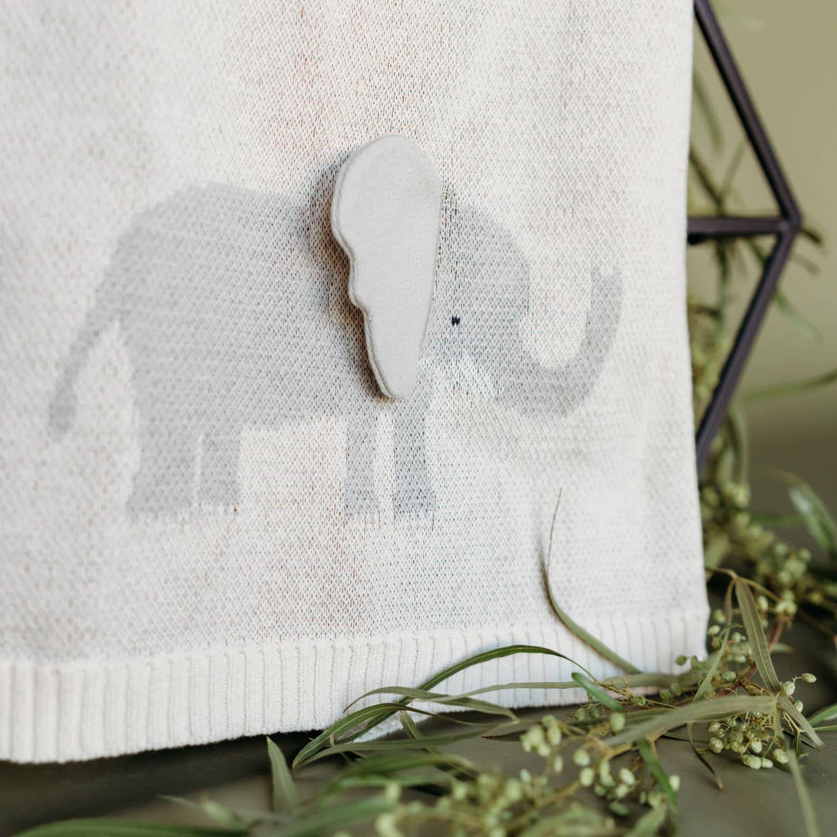 Savannah-Organic 3D Jacquard Sweater Knit Baby Blanket: One Size