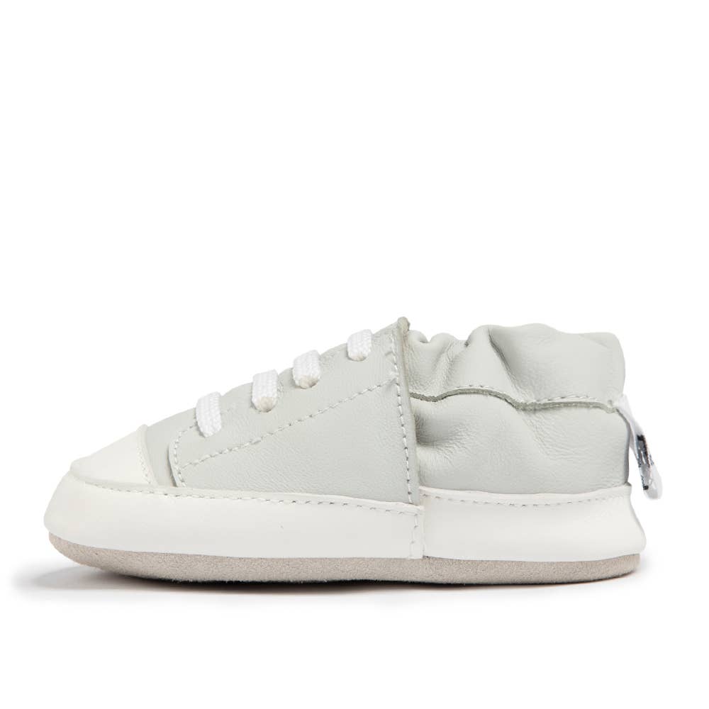 GAME ON - SHOOSHOOS BABY SHOES LEATHER SNEAKER BOOTIE: Grey