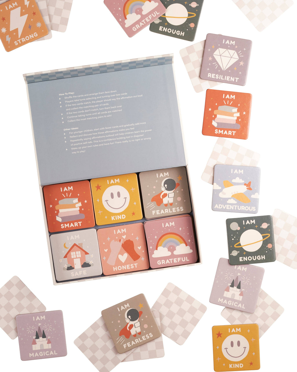 Jeu de mémoire d'affirmations pour enfants