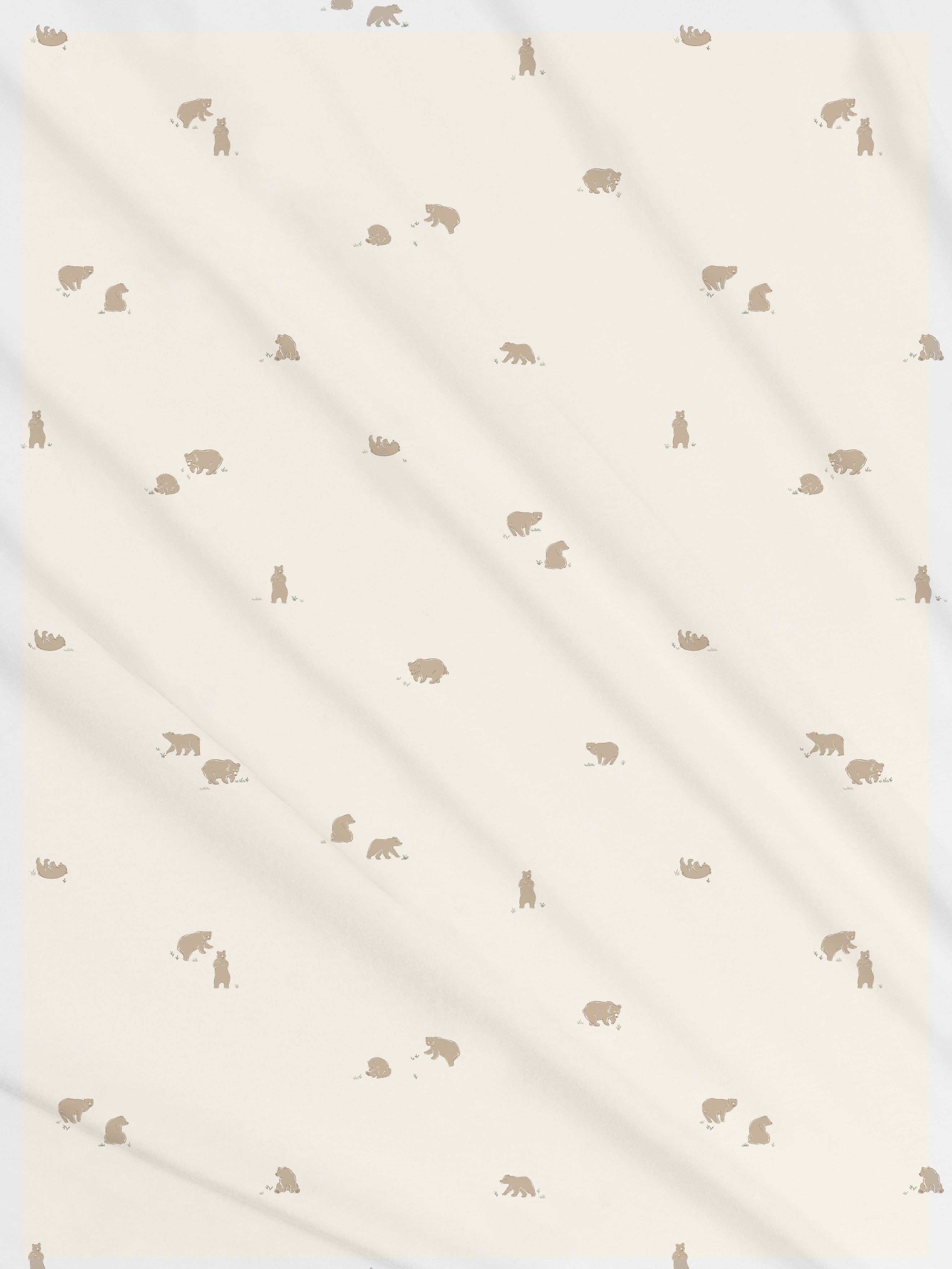 Swaddle Blanket - Bear / Truffle + Thyme