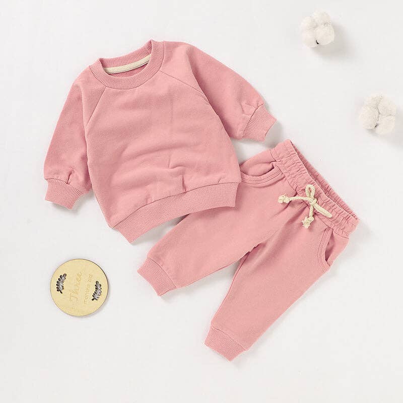 Organic Cotton Sweatsuit Set Pink
