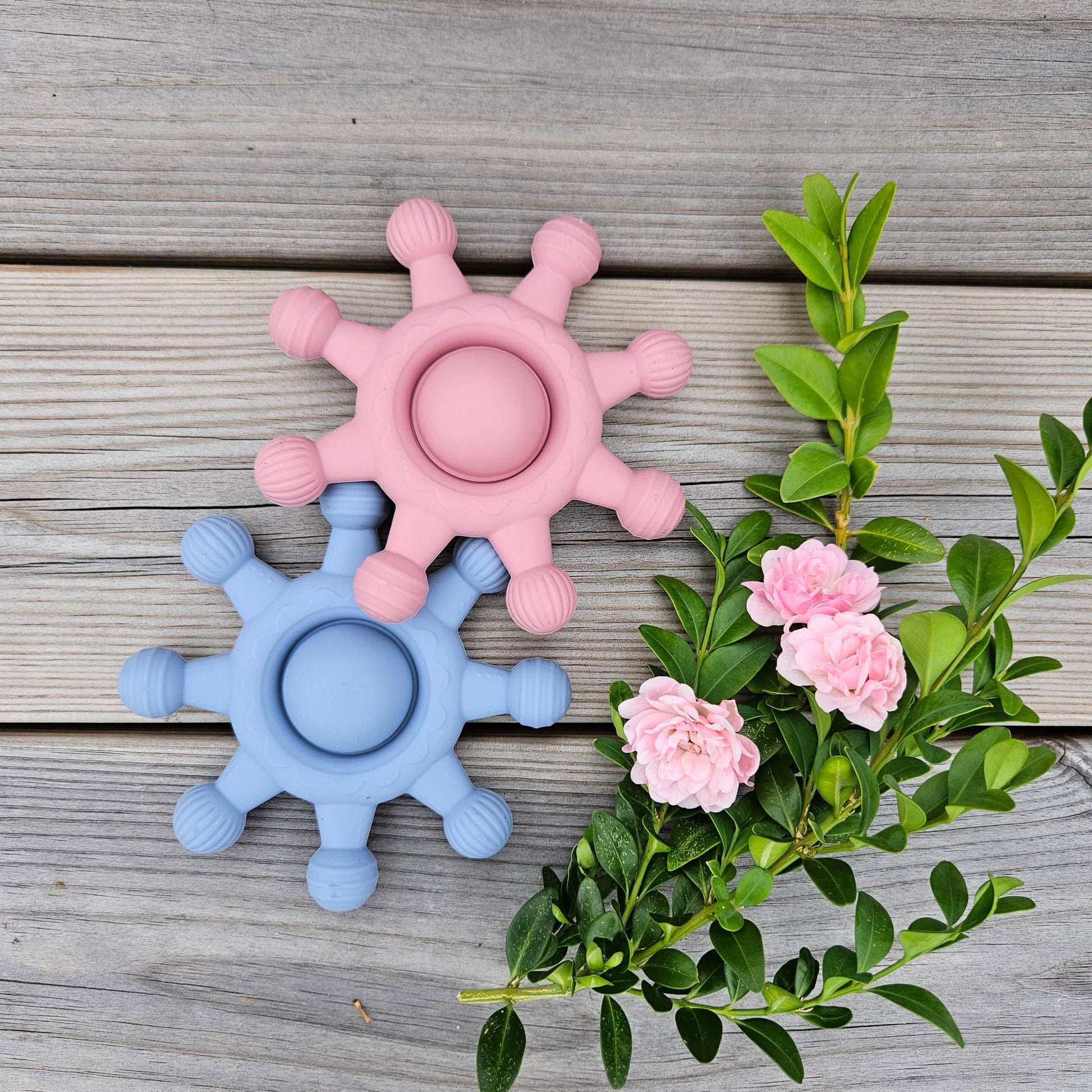 Baby Silicone Teether Toy Circus Dusty blue