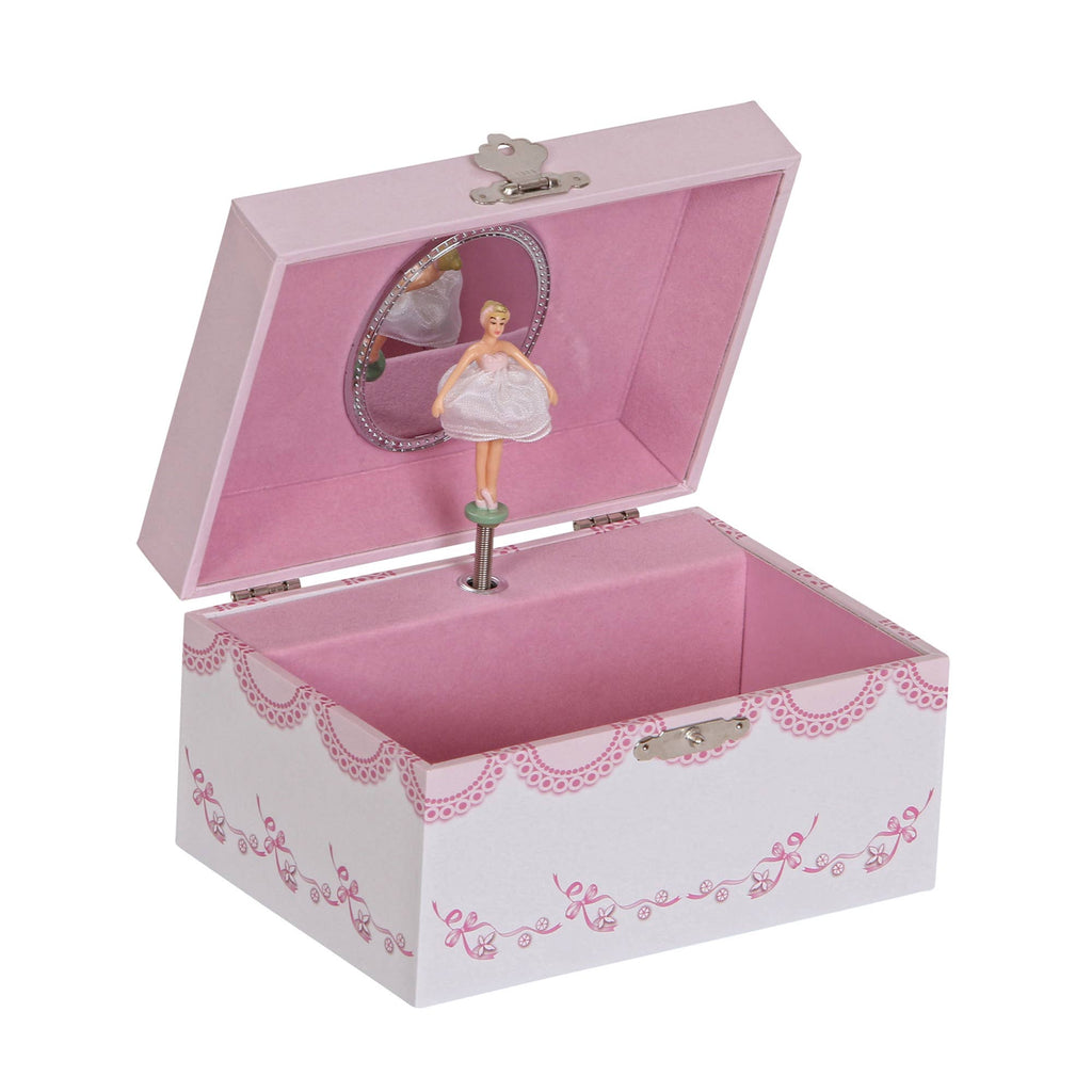 Mele and Co Clarice Girl's Musical Ballerina Jewelry Box: White / Waltz of the Flowers / Girls Musical Ballerina Jewelry Box