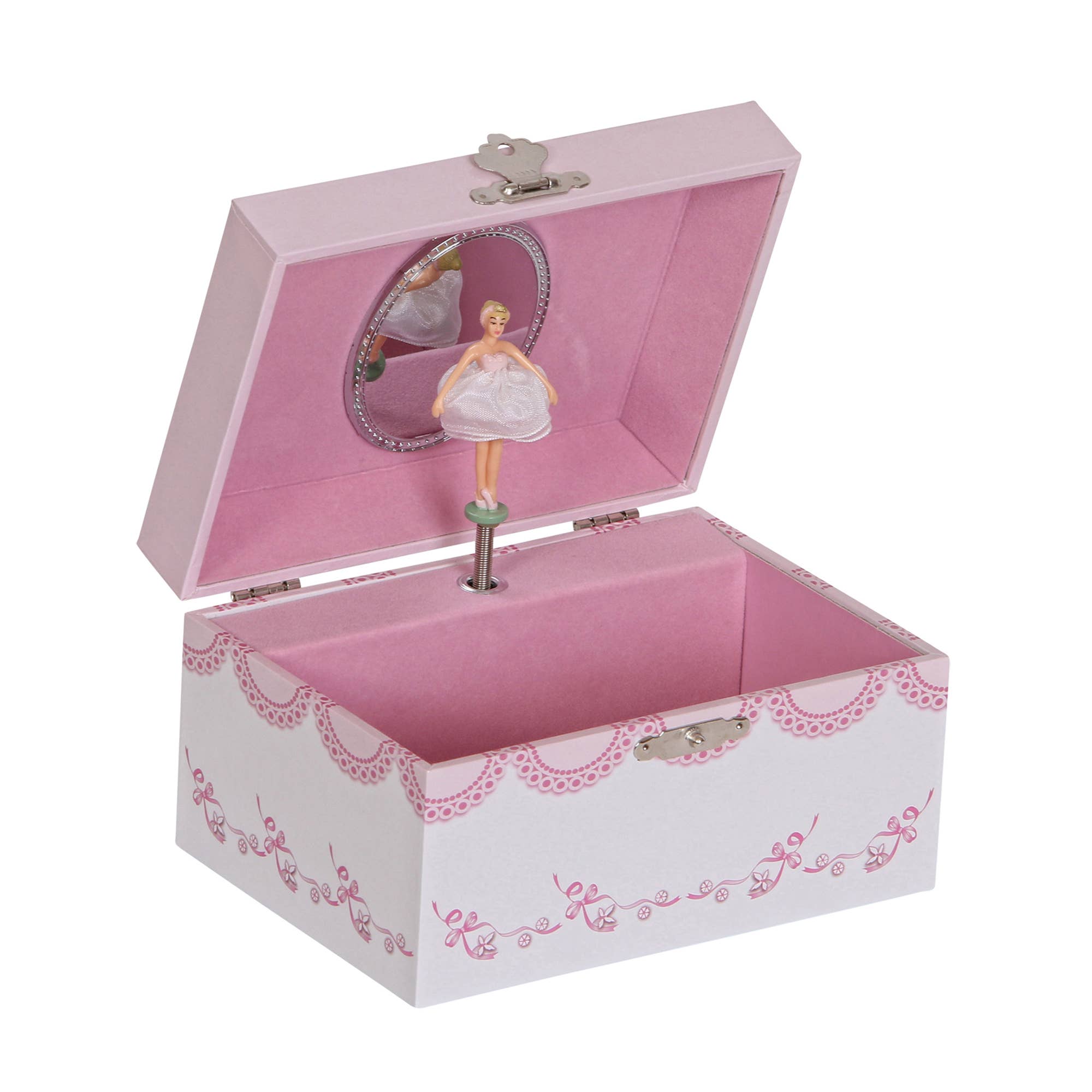 Mele and Co Clarice Girl's Musical Ballerina Jewelry Box: White / Waltz of the Flowers / Girls Musical Ballerina Jewelry Box