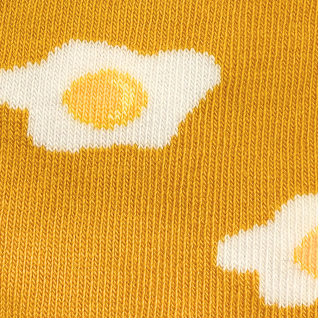 Kid's Bacon & Eggs Yellow Crew Socks