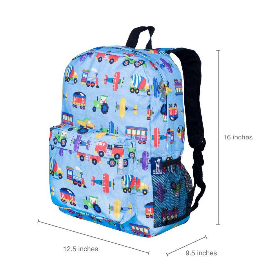 Trains Planes and Trucks Backpack - 16 Inch