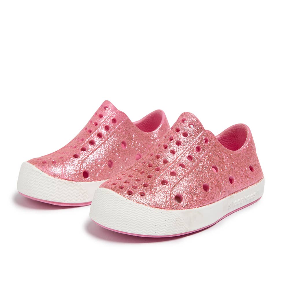 PRISM - SHOOSHOOS TODDLER KIDS SHOES WATERPROOF SNEAKERS: PINK GLITTER