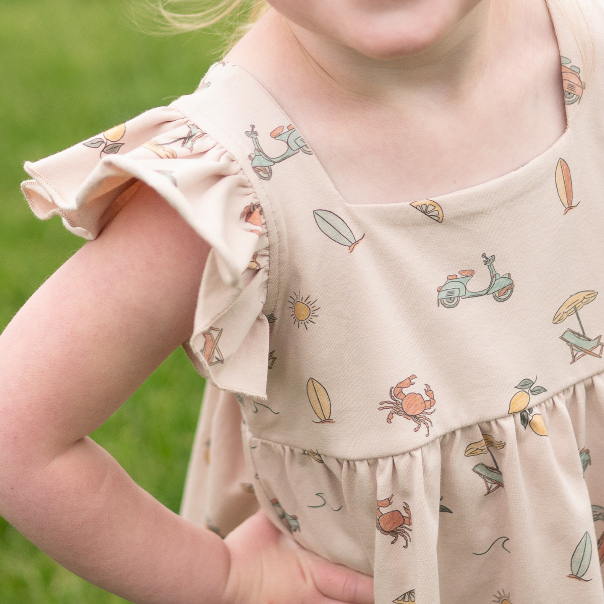 Organic Cotton Flutter Dress | Summer Vibes