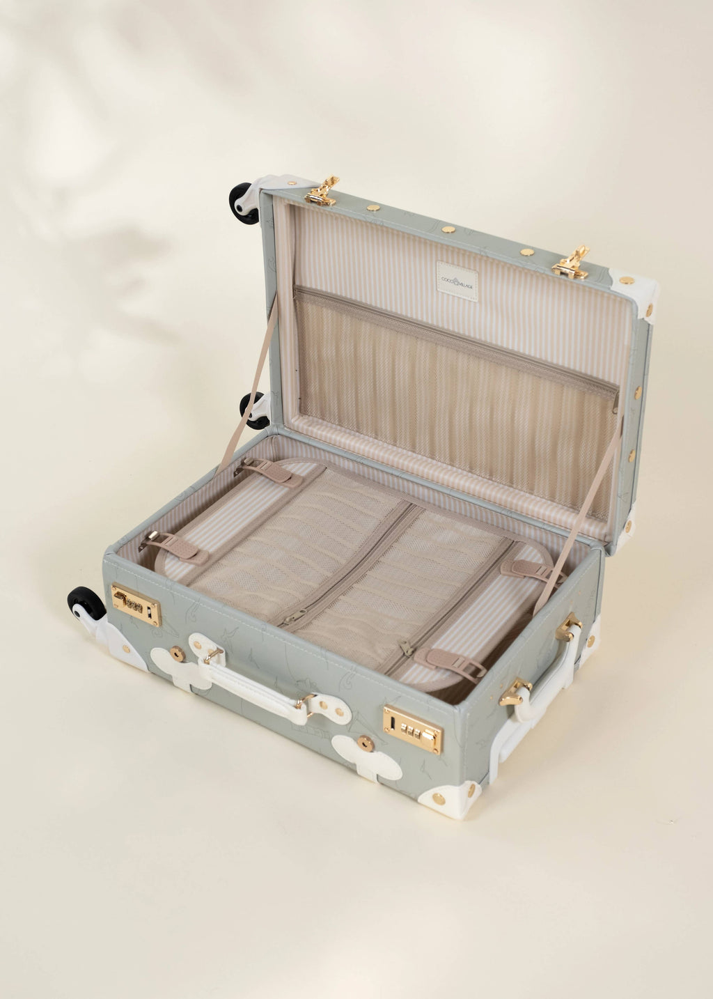 Vegan Leather Carry-On Suitcase - Ocean