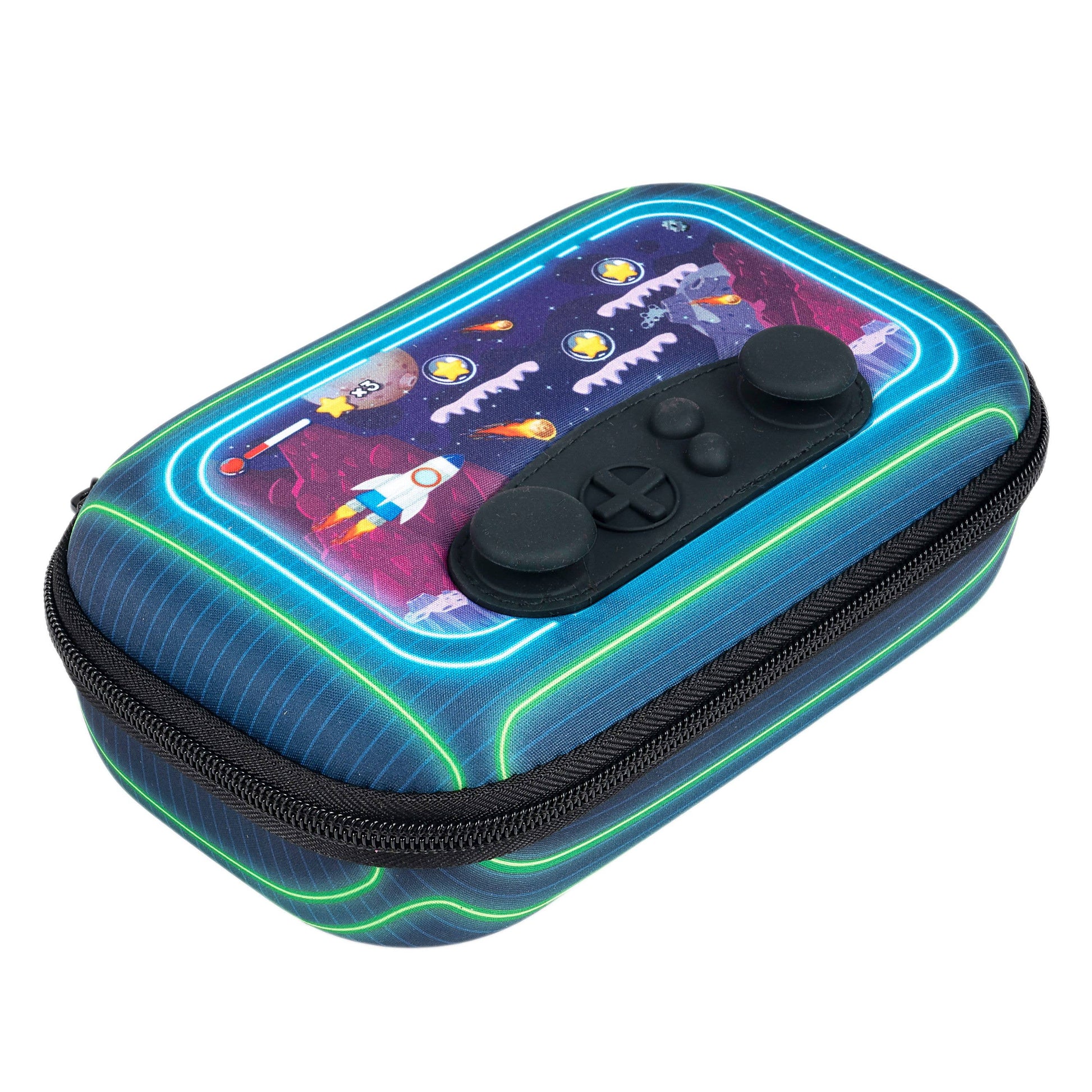 ZIPIT Gamer Pencil Case for Boys, Joystick Pencil Box: Car Race