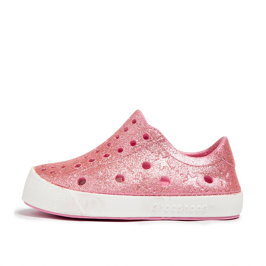 PRISM - SHOOSHOOS TODDLER KIDS SHOES WATERPROOF SNEAKERS: PINK GLITTER