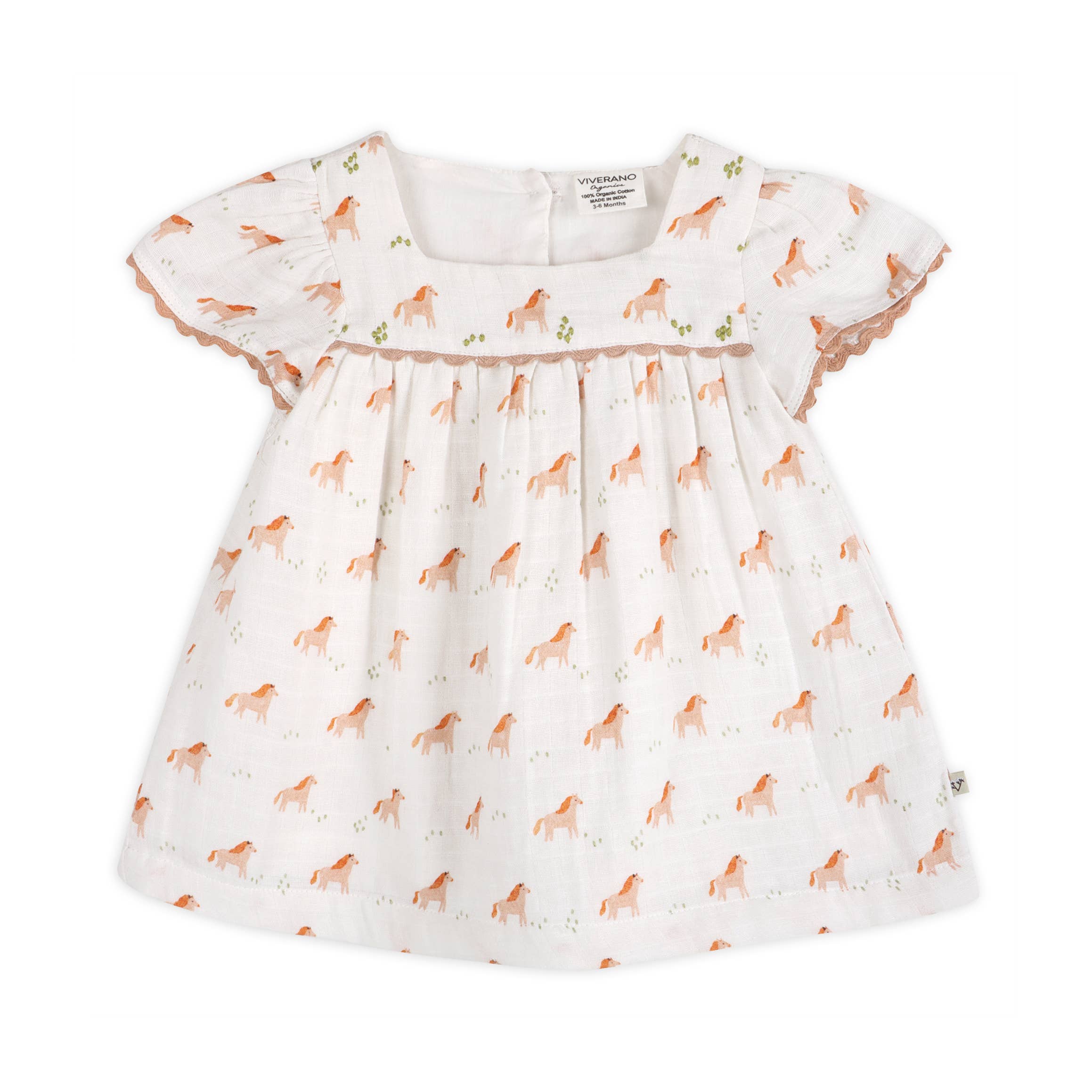 Horse Baby Dress + Bloomer Organic Muslin