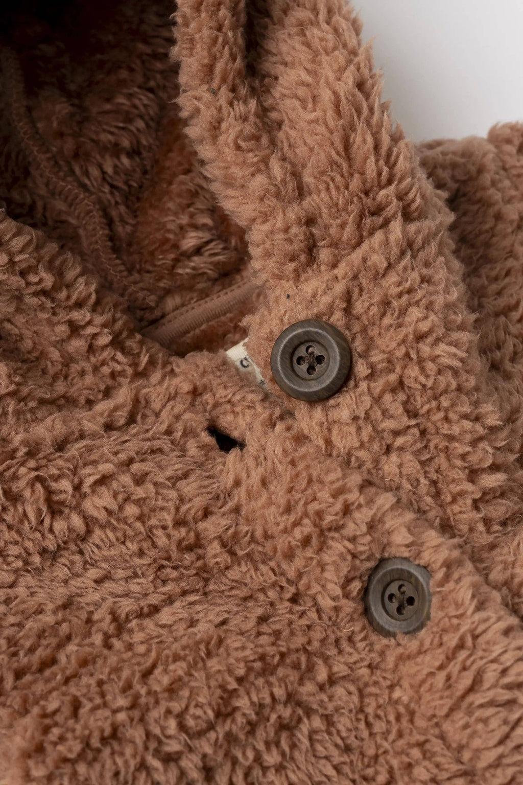 Baby Sherpa Teddy Cardigan Caramel Brown: Unisex