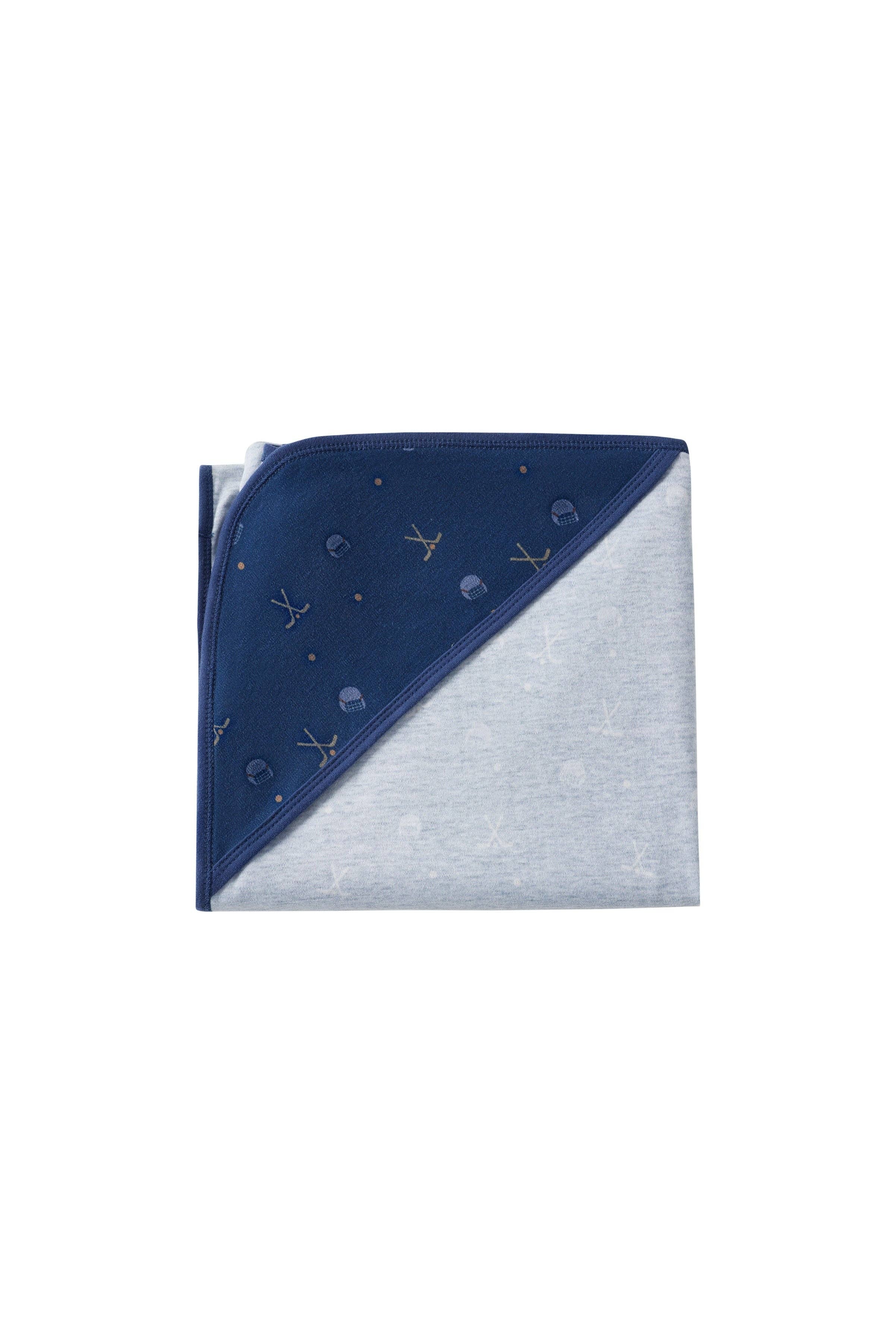 Organic Cotton Swaddle Blanket-Hockey: 40x40 inch