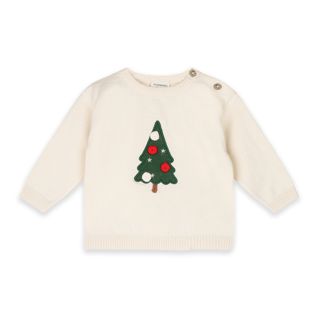 Jolly Christmas Orcanic 3D Knit Baby Pullover & Pant SET