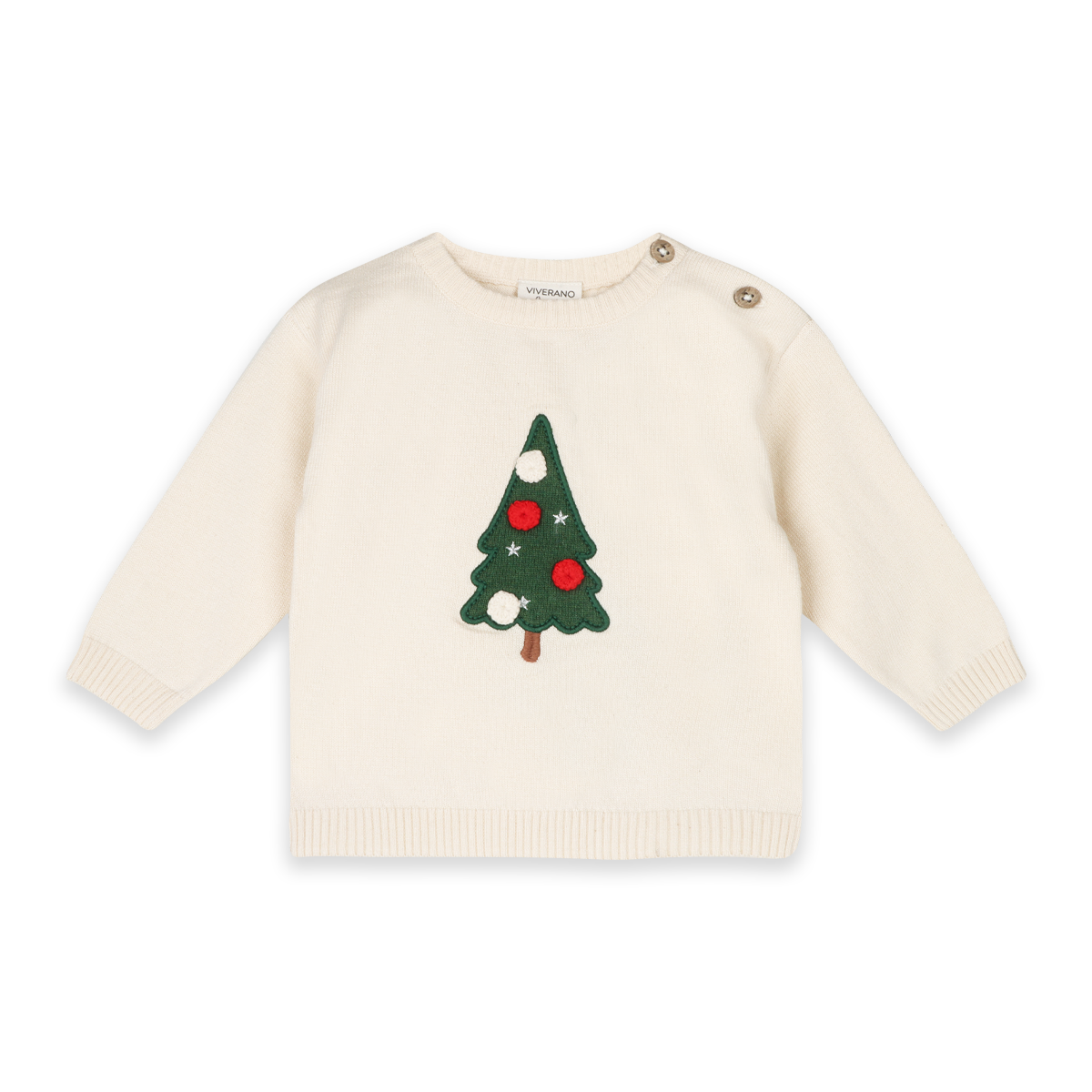 Jolly Christmas Orcanic 3D Knit Baby Pullover & Pant SET