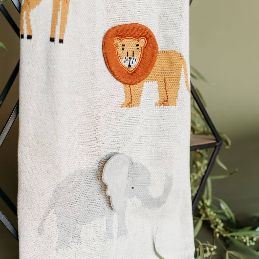 Savannah-Organic 3D Jacquard Sweater Knit Baby Blanket: One Size