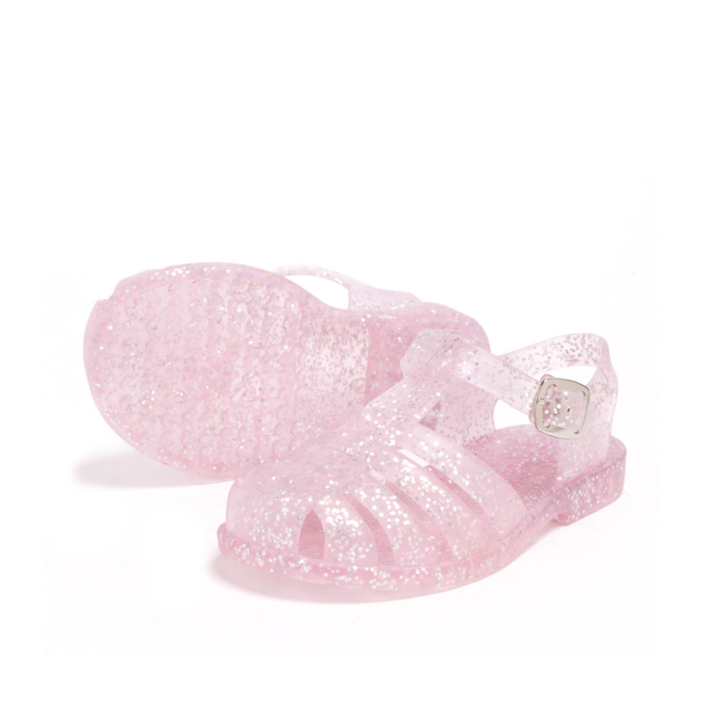 TULSA - WATER SHOES TODDLER KIDS SHOES JELLY SANDAL: PINK GLITTER