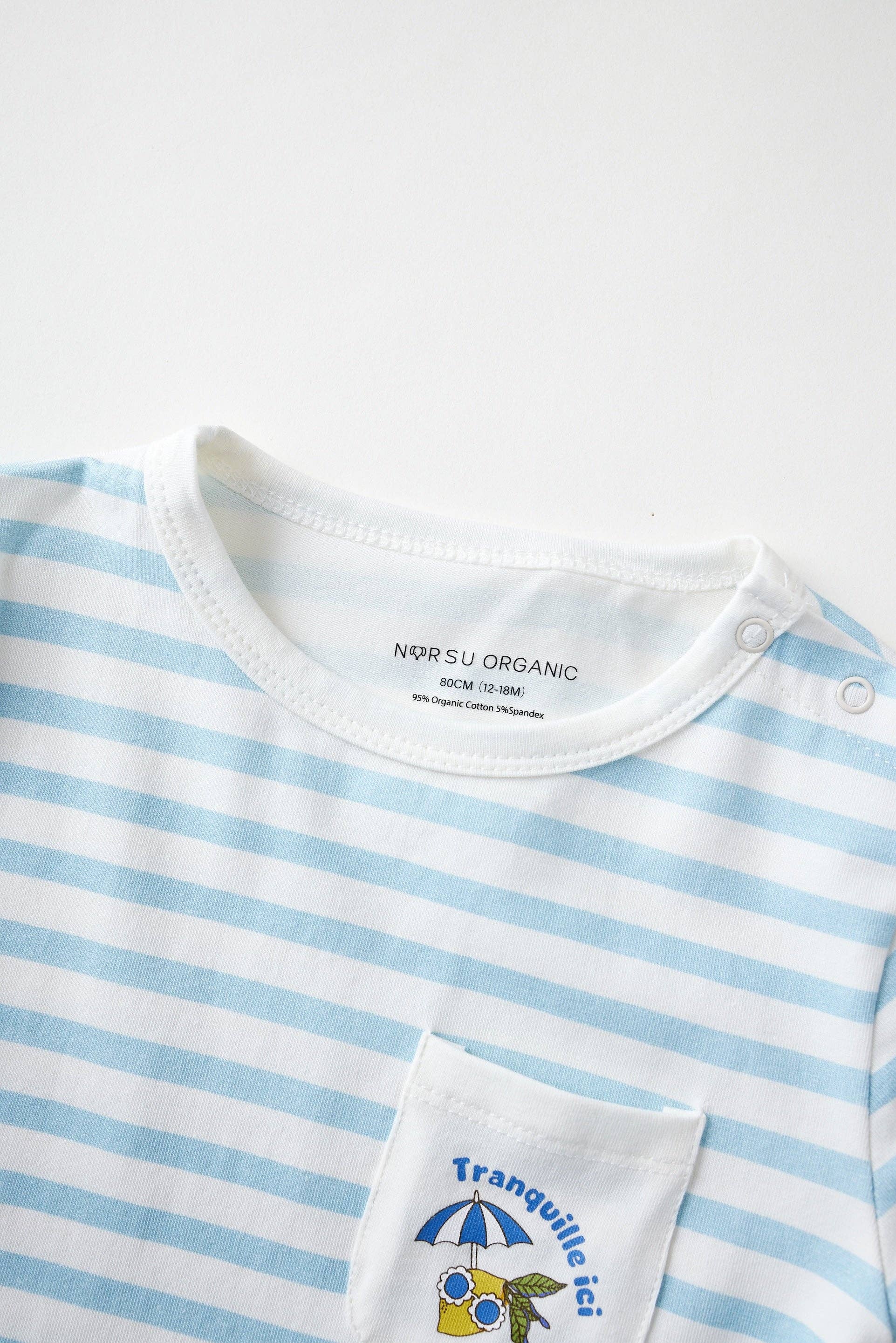 Toddler Organic Graphic T-shirt-Light blue