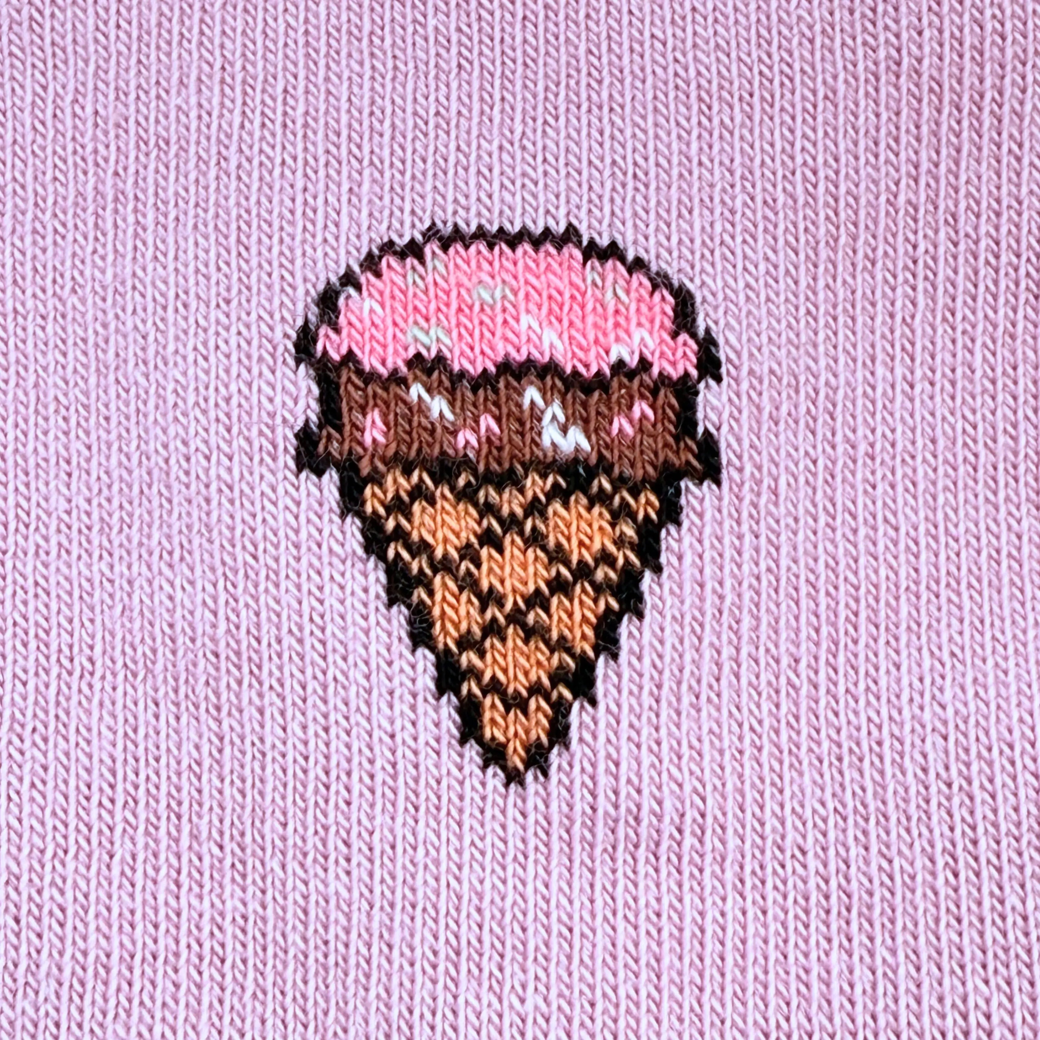 Kid's Ice Cream Crew Socks - Whimsical Italian Cotton