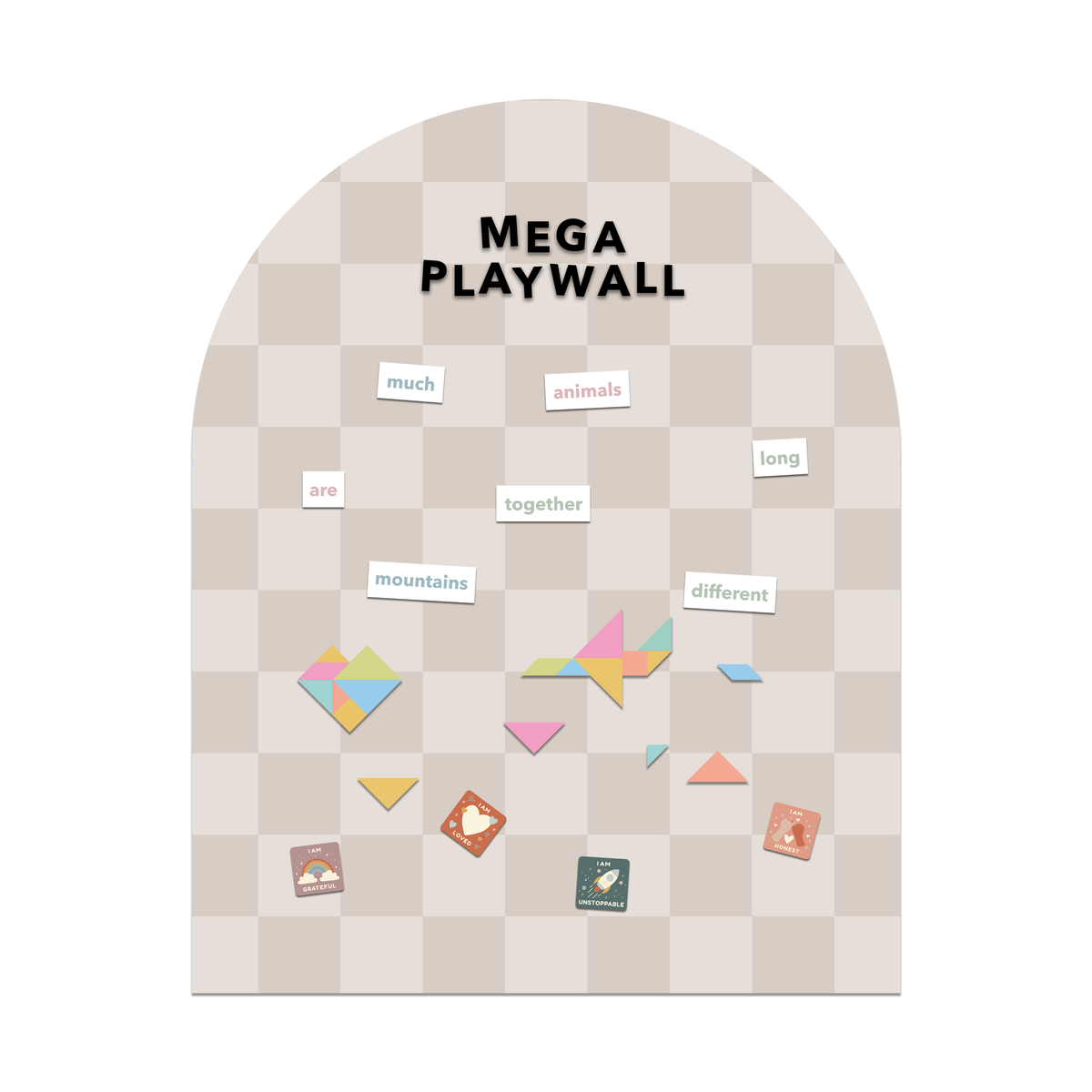 MEGA Magic Playwall - Arch Magnetic Wall Decal for Kids: Starry Skies