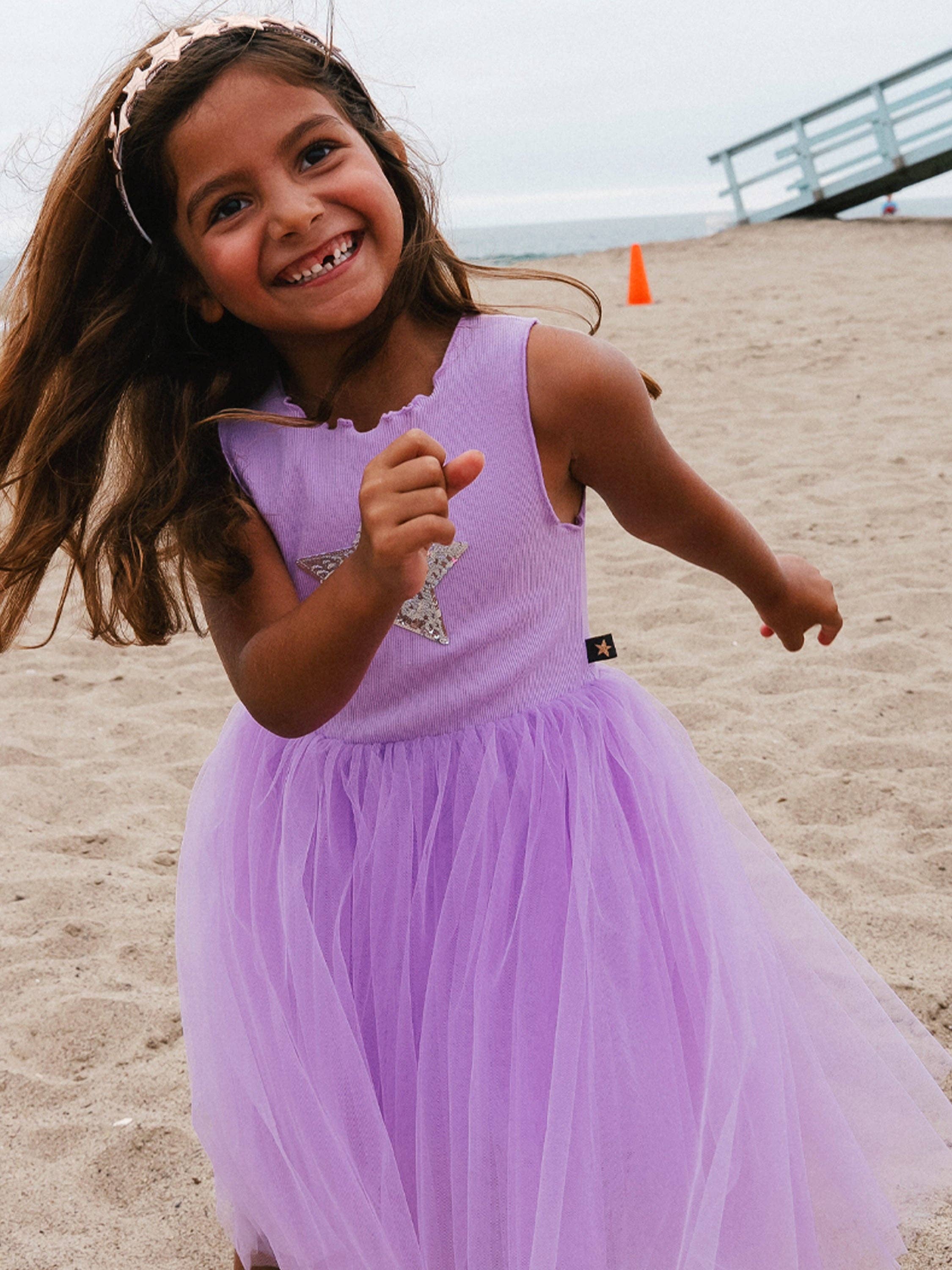PH Star Tutu Dress: Purple