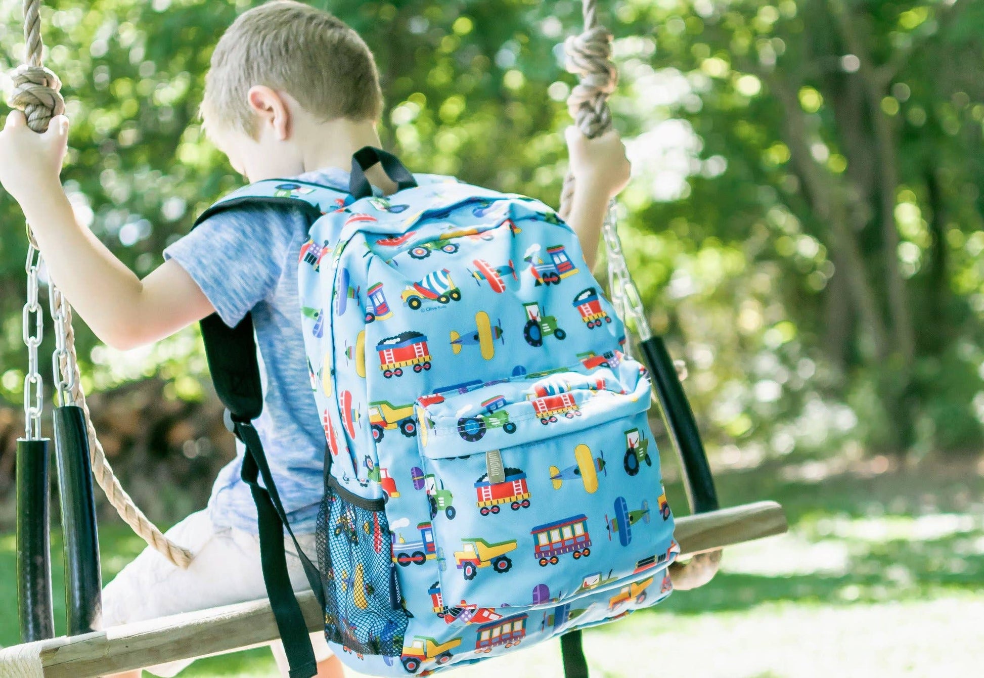 Trains Planes and Trucks Backpack - 16 Inch