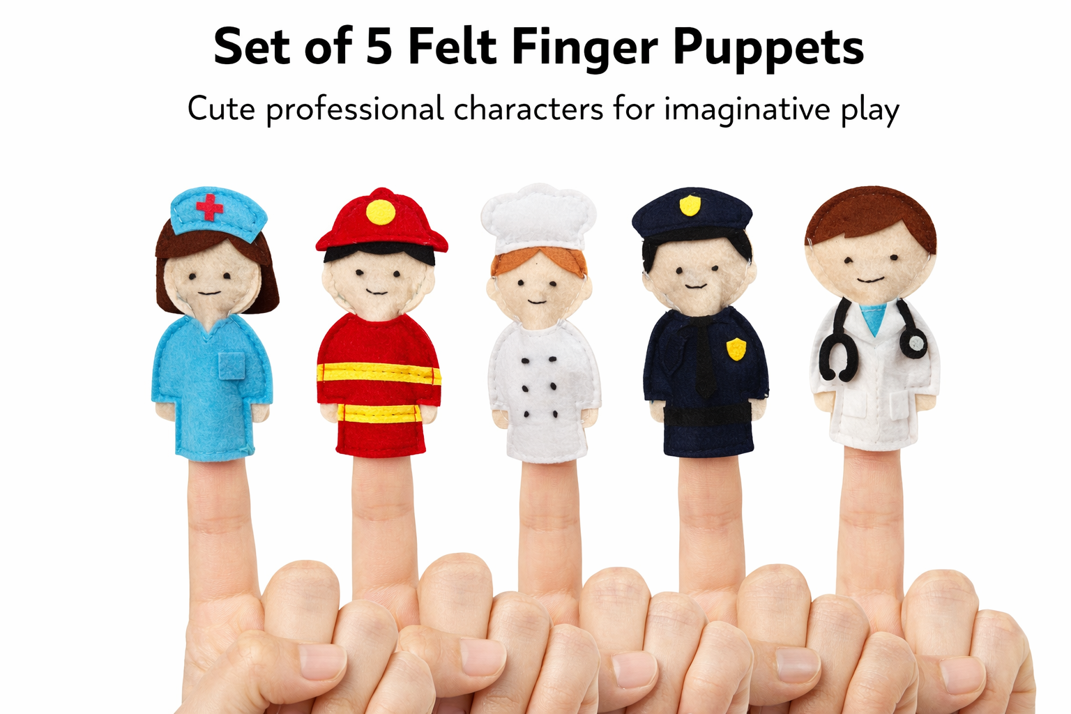 Community Helpers Finger Puppets – Set of 5