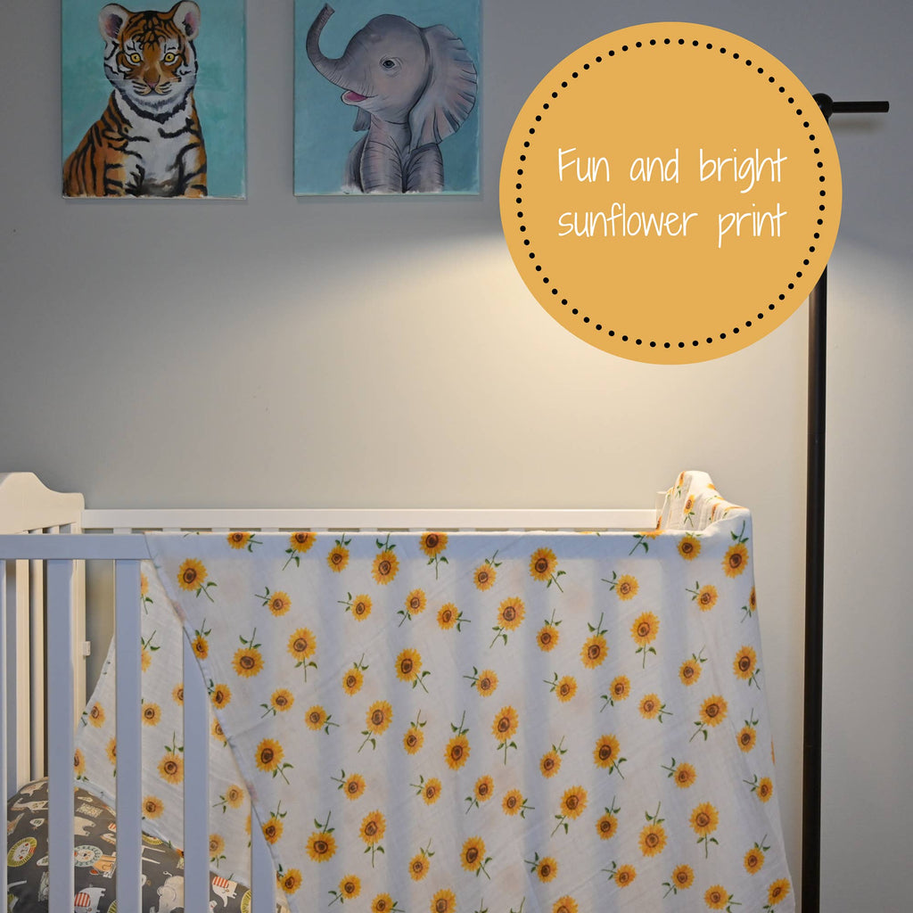 Couverture d'emmaillotage pour bébé Sunflower Fields