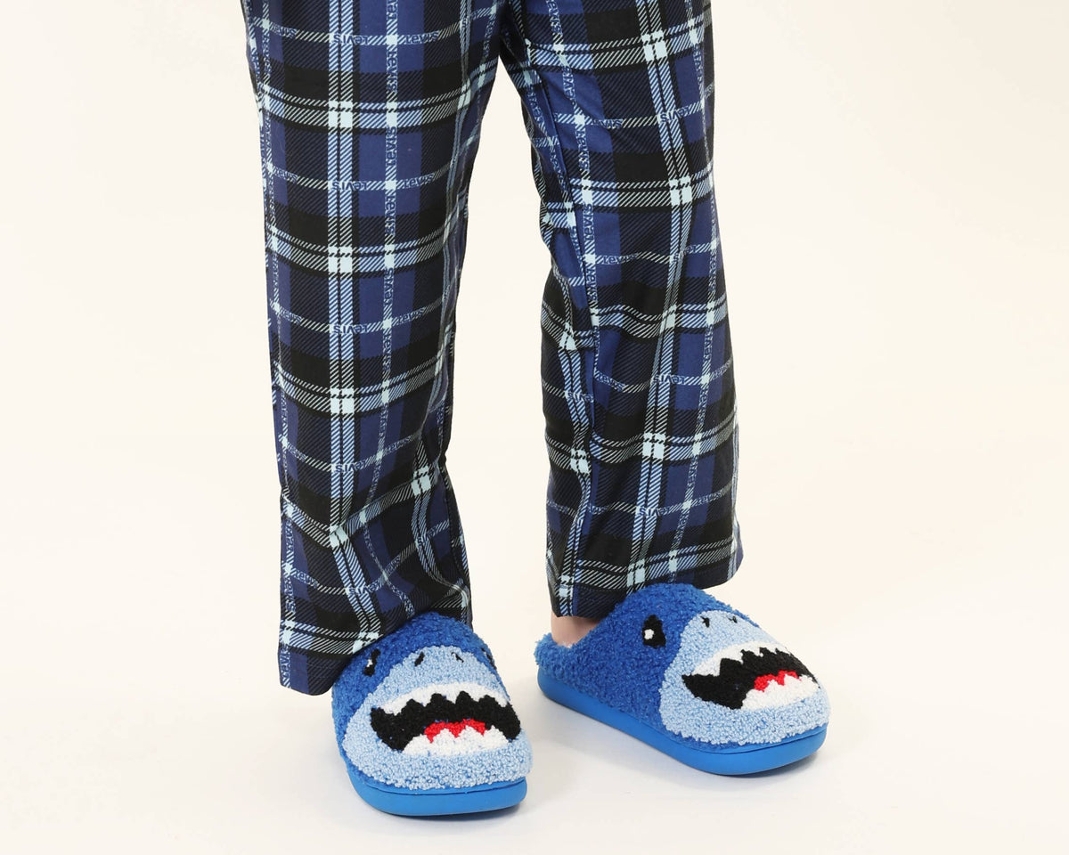 Indoor / Outdoor Slippers - Kids - Shark - Blue: BIG KIDS 1-3