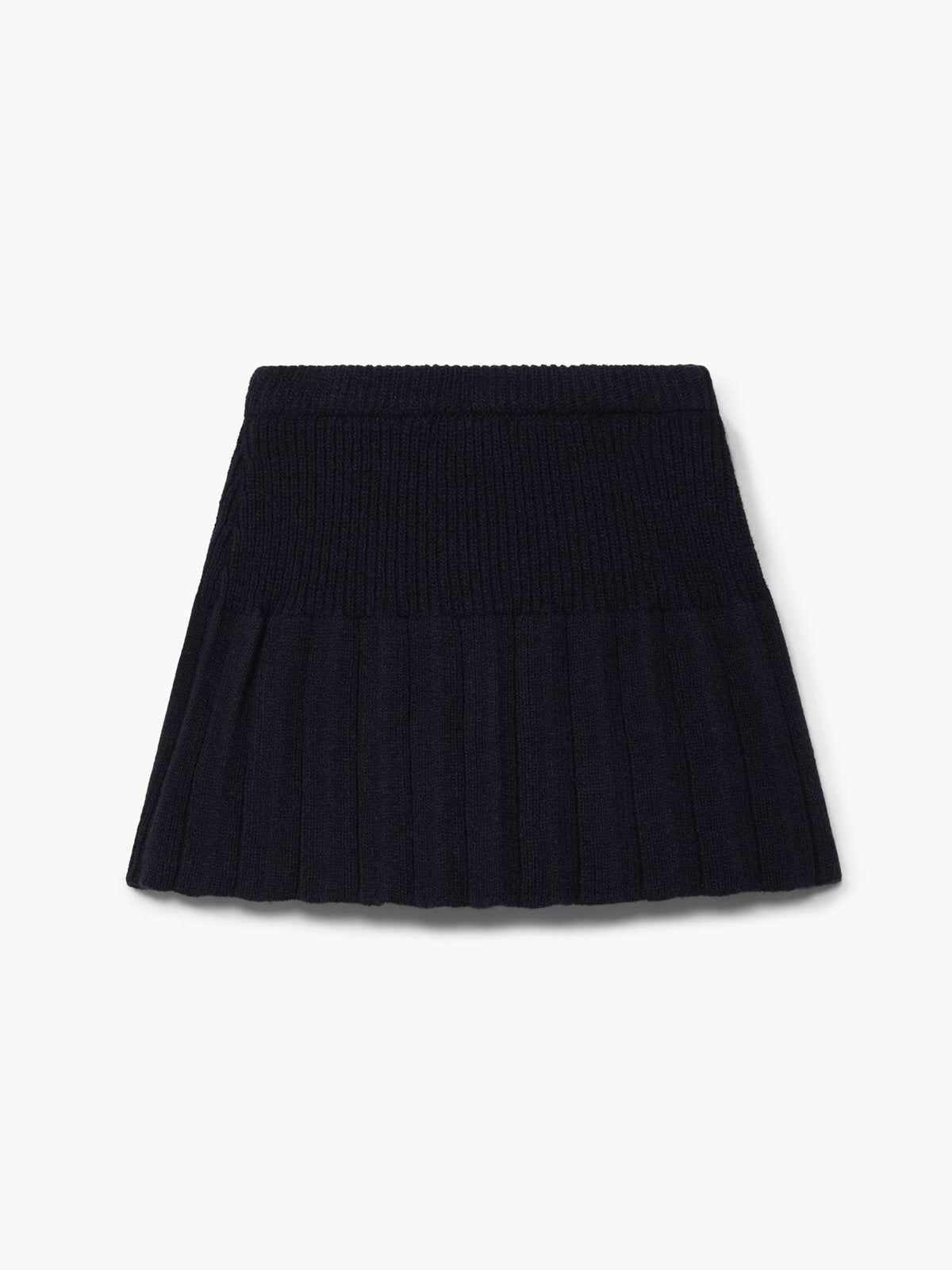 Skirt knitted in merino wool | COSY: Navy blue