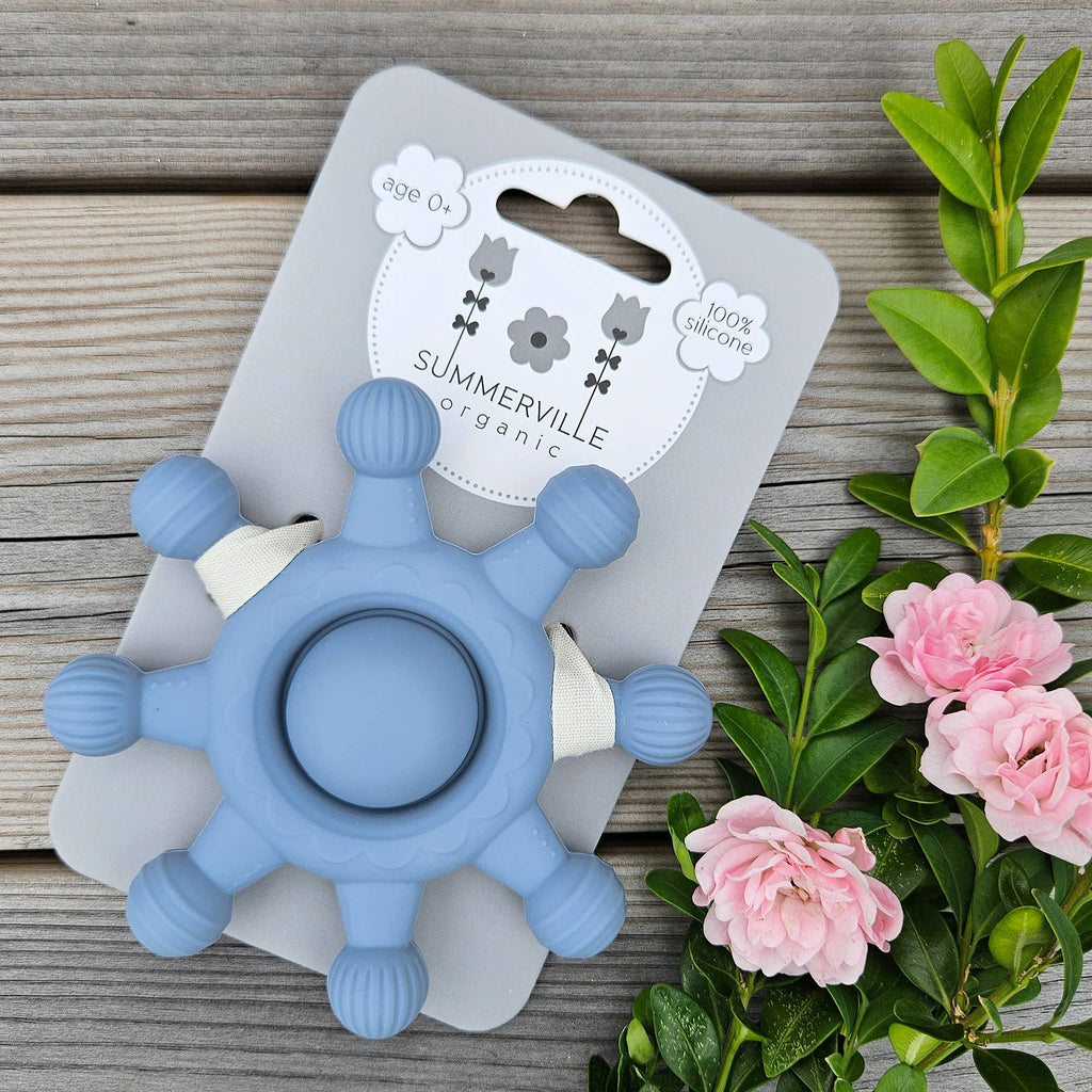 Baby Silicone Teether Toy Circus Dusty blue