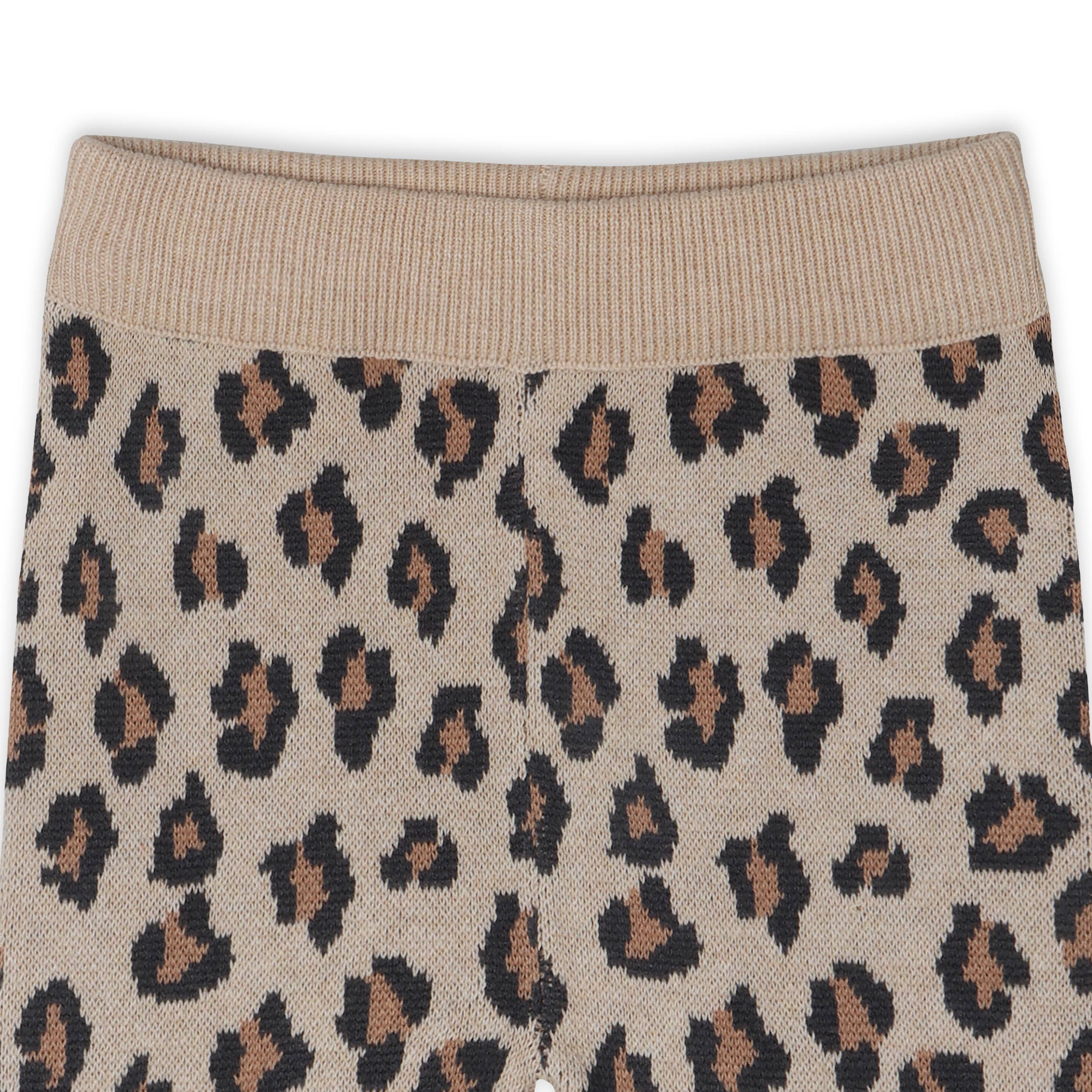 Leopard Jacquard Knit Baby Pocket Pants (Organic Cotton): Oatmeal Heather / 6-12M