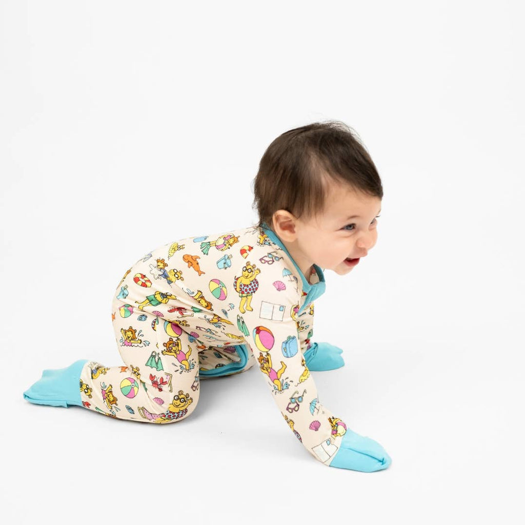 Arthur's Family Vacation Bamboo Convertible Footie Baby Pajamas